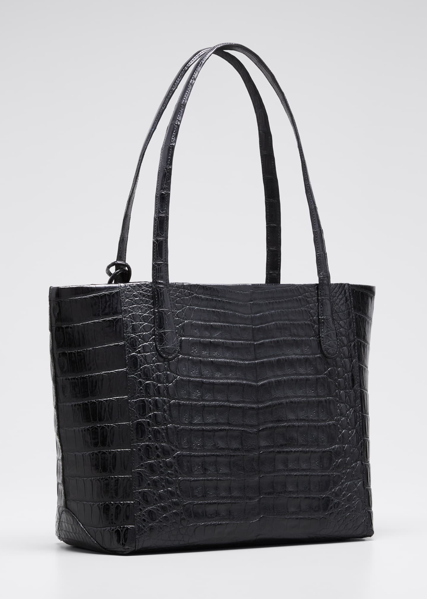 Nancy Gonzalez Erica Small Crocodile ZipTop Leaf Tote Bag Bergdorf