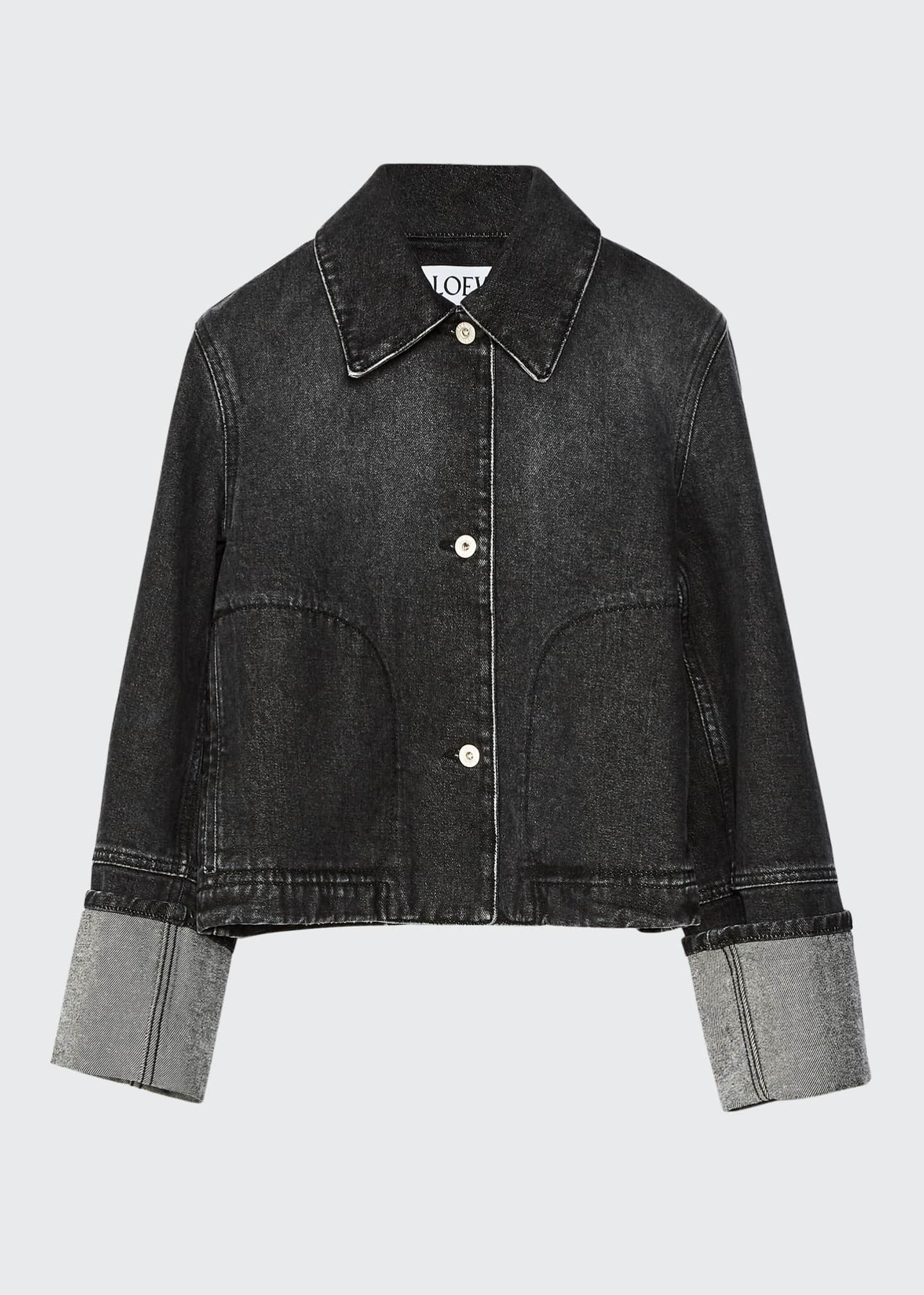 loewe cropped denim jacket
