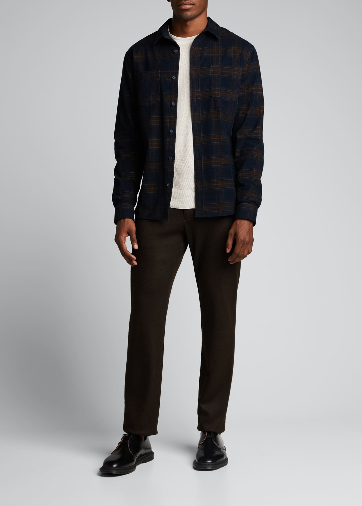 Vince Men's Corduroy Plaid Sport Shirt Bergdorf Goodman