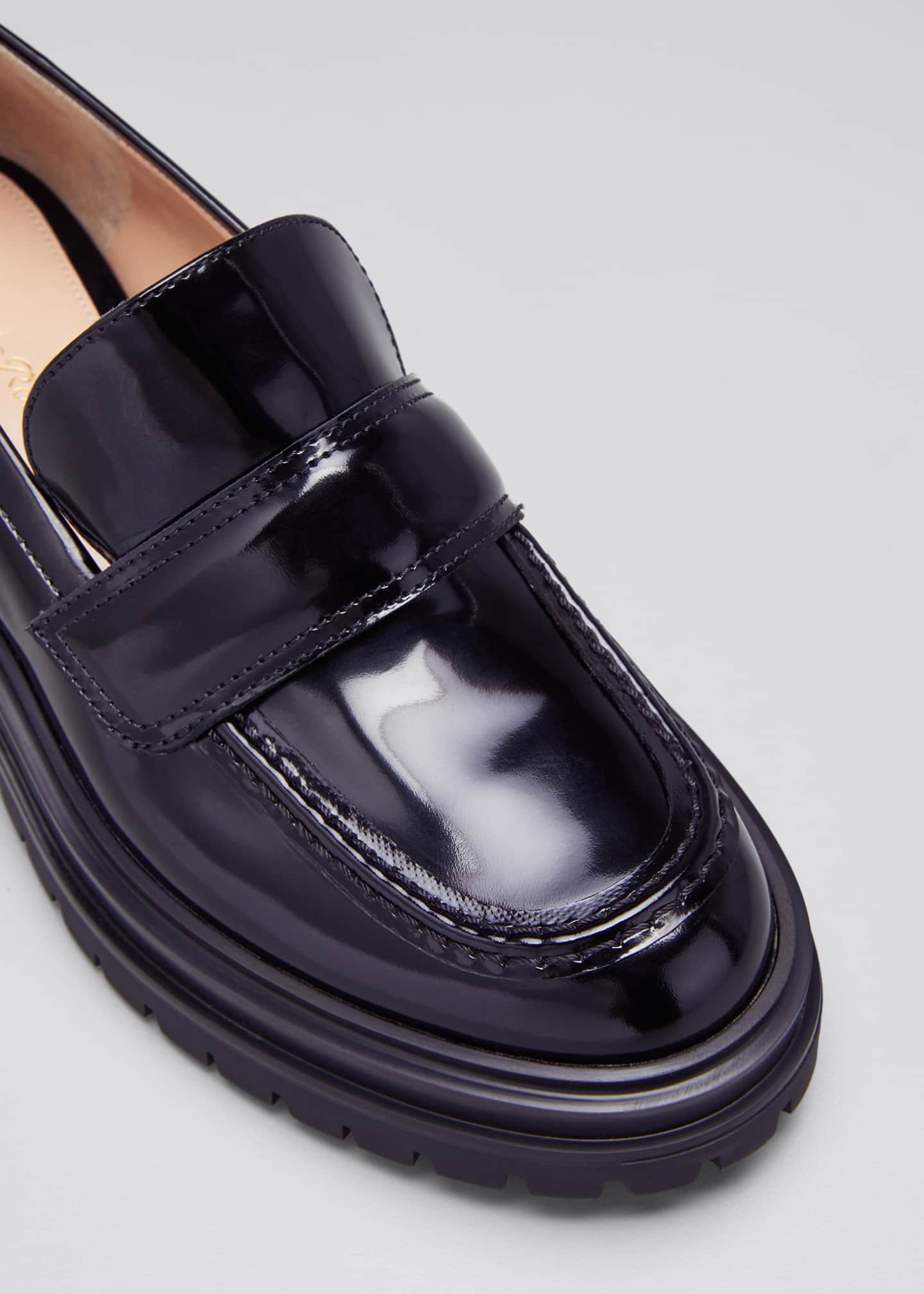 kaira leather lug sole loafer