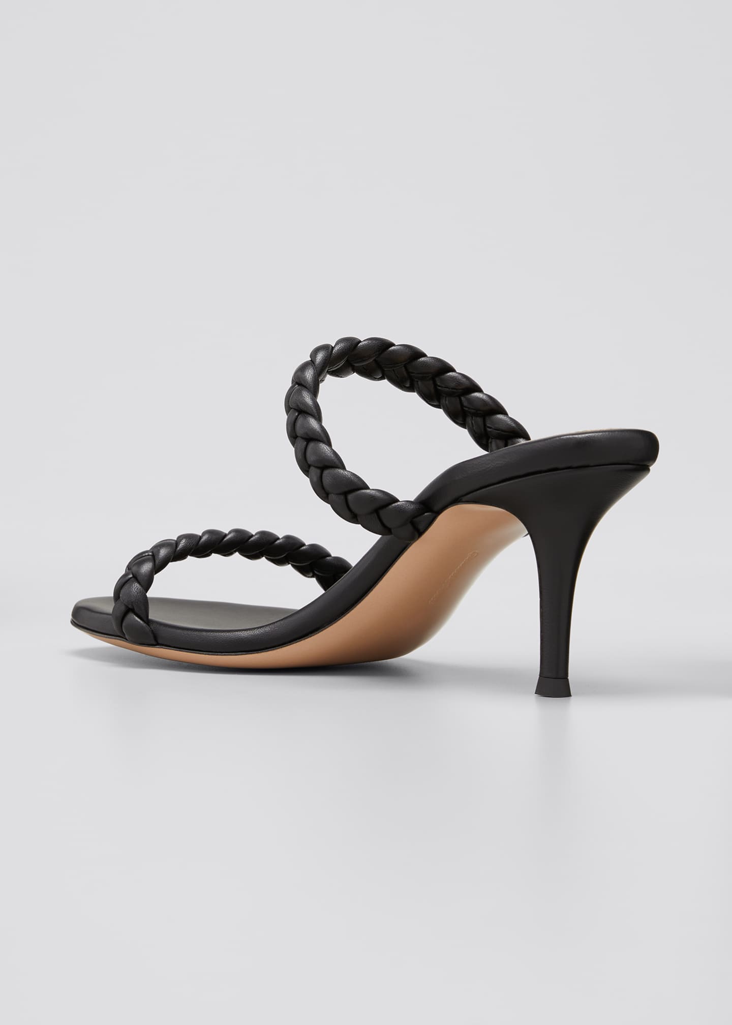 gianvito rossi braided metallic leather sandals