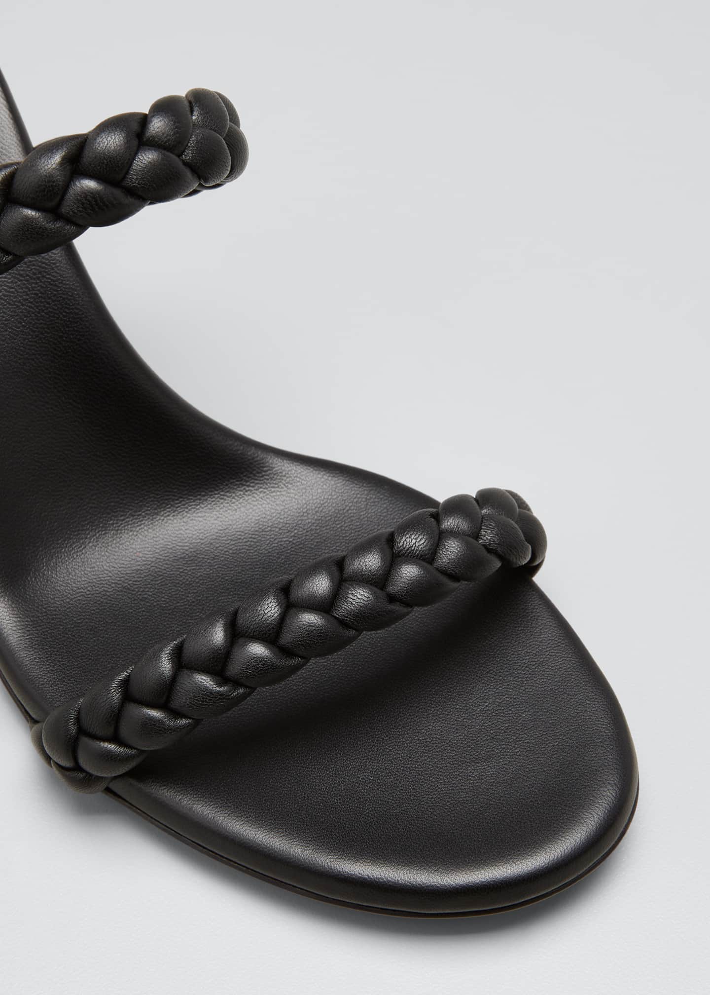 gianvito rossi braided metallic leather sandals
