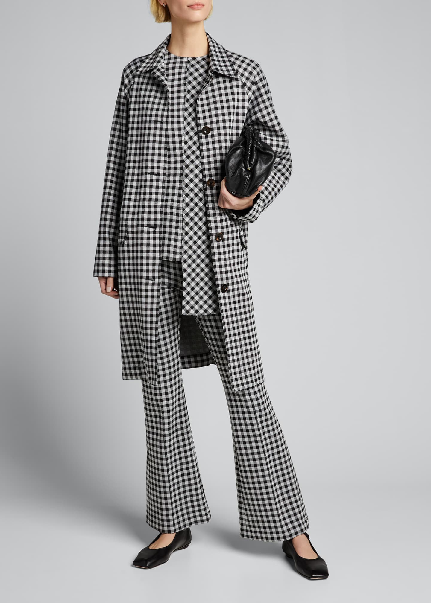 Rosetta Getty Checked Cocoon Coat Bergdorf Goodman