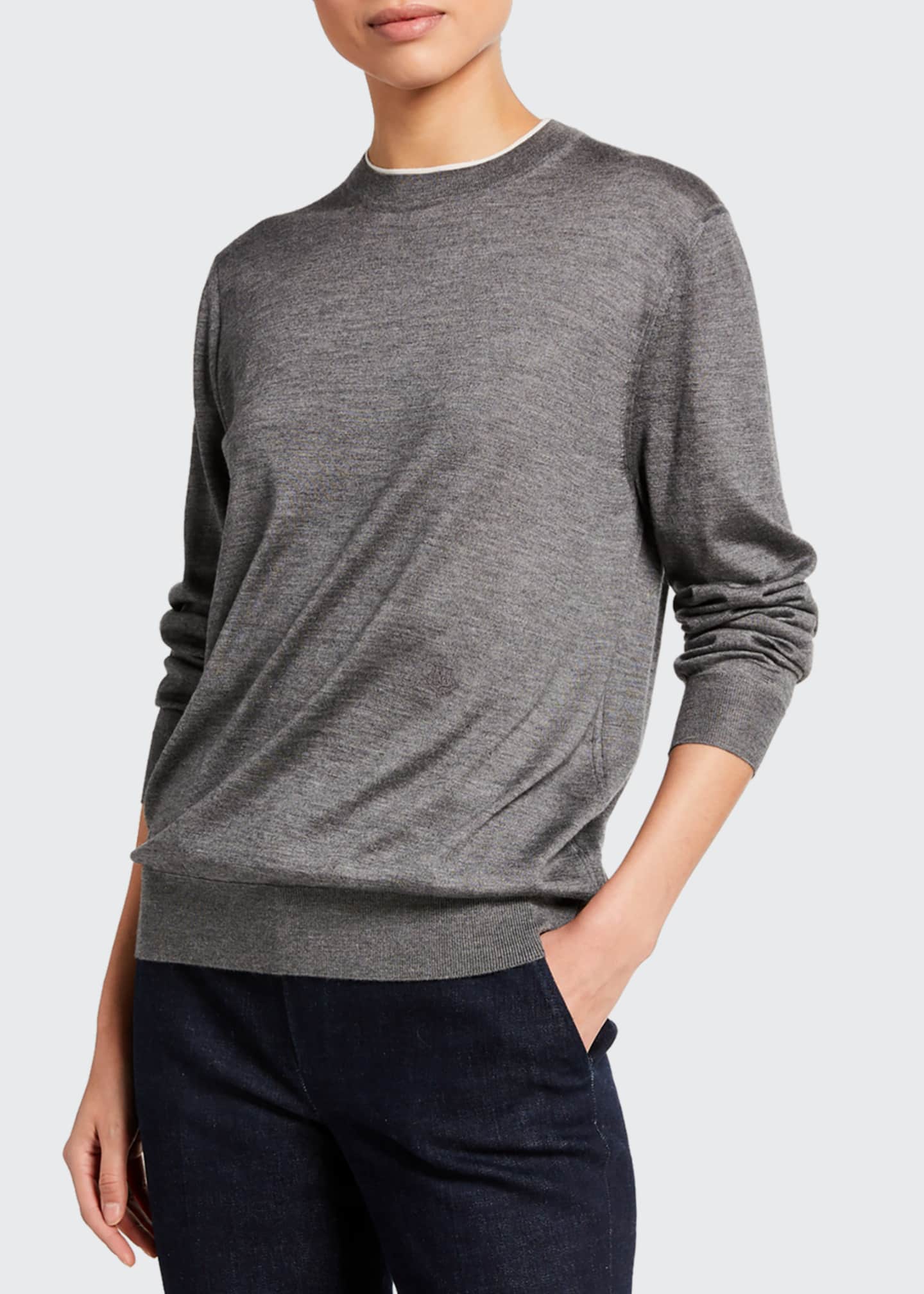 Loro Piana Cashmere Contrast Sweater - Bergdorf Goodman