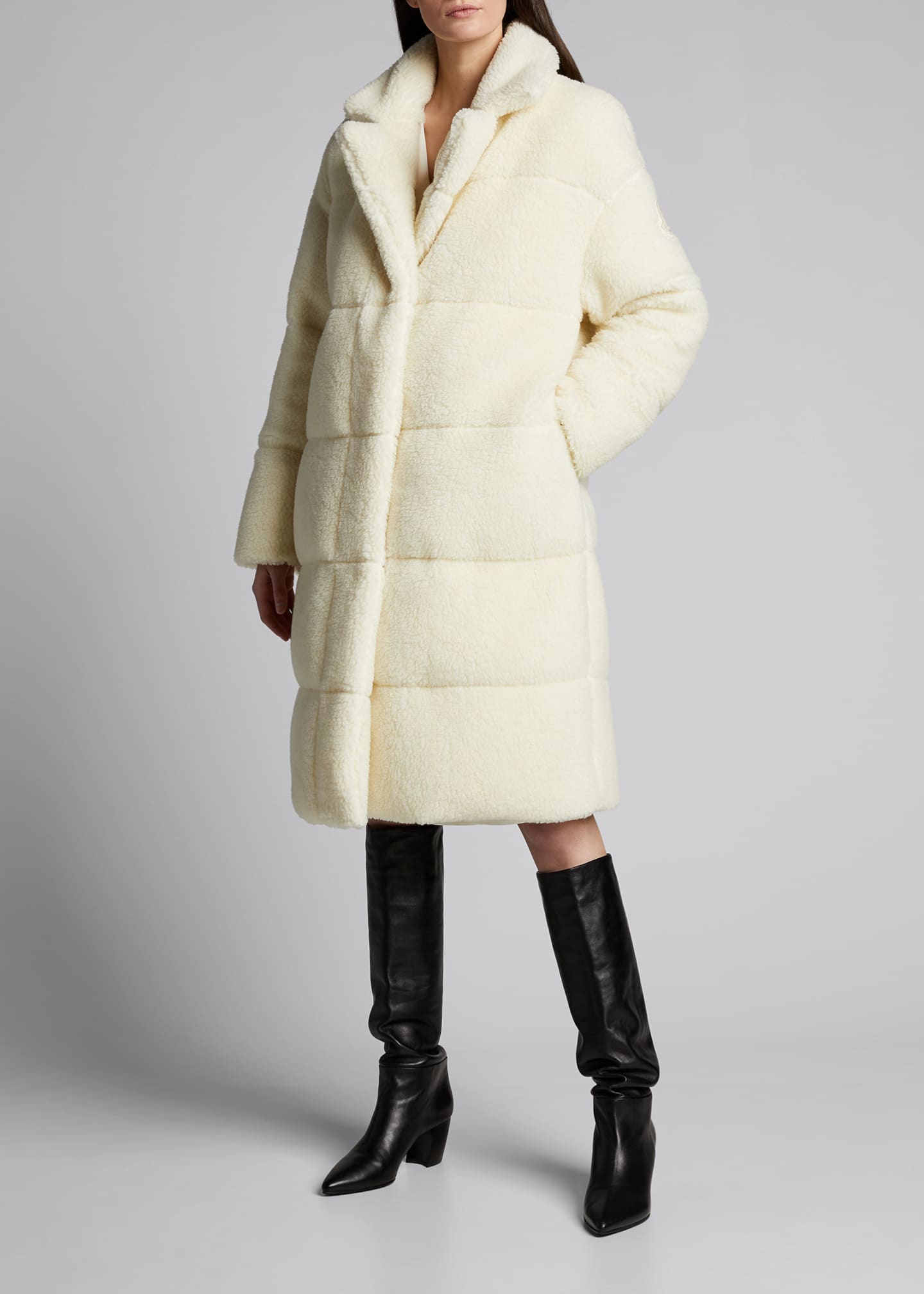 black shearling hoodie