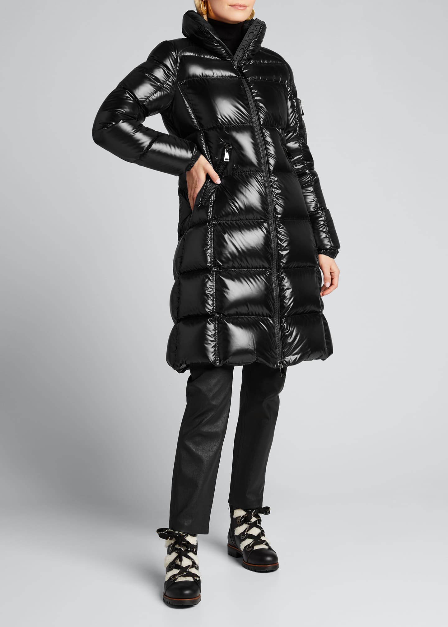 moncler shiny coat