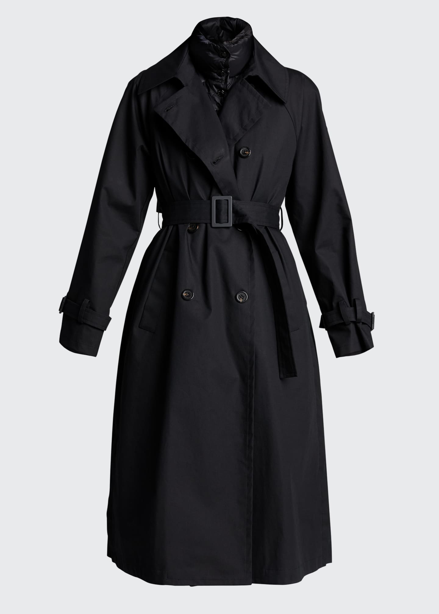 Moncler 3-in-1 Trench with Removable Vest and Pleated Back - Bergdorf ...