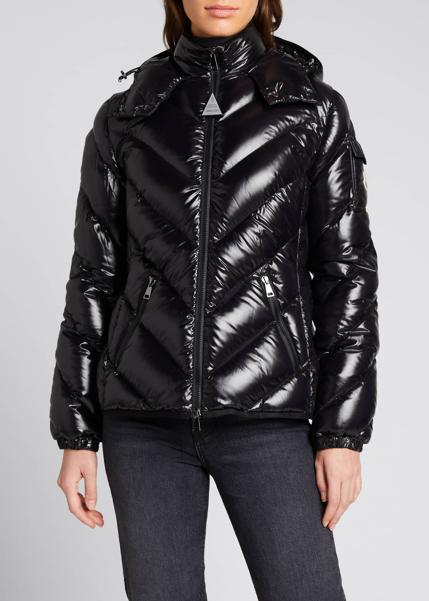 brouel chevron puffer jacket