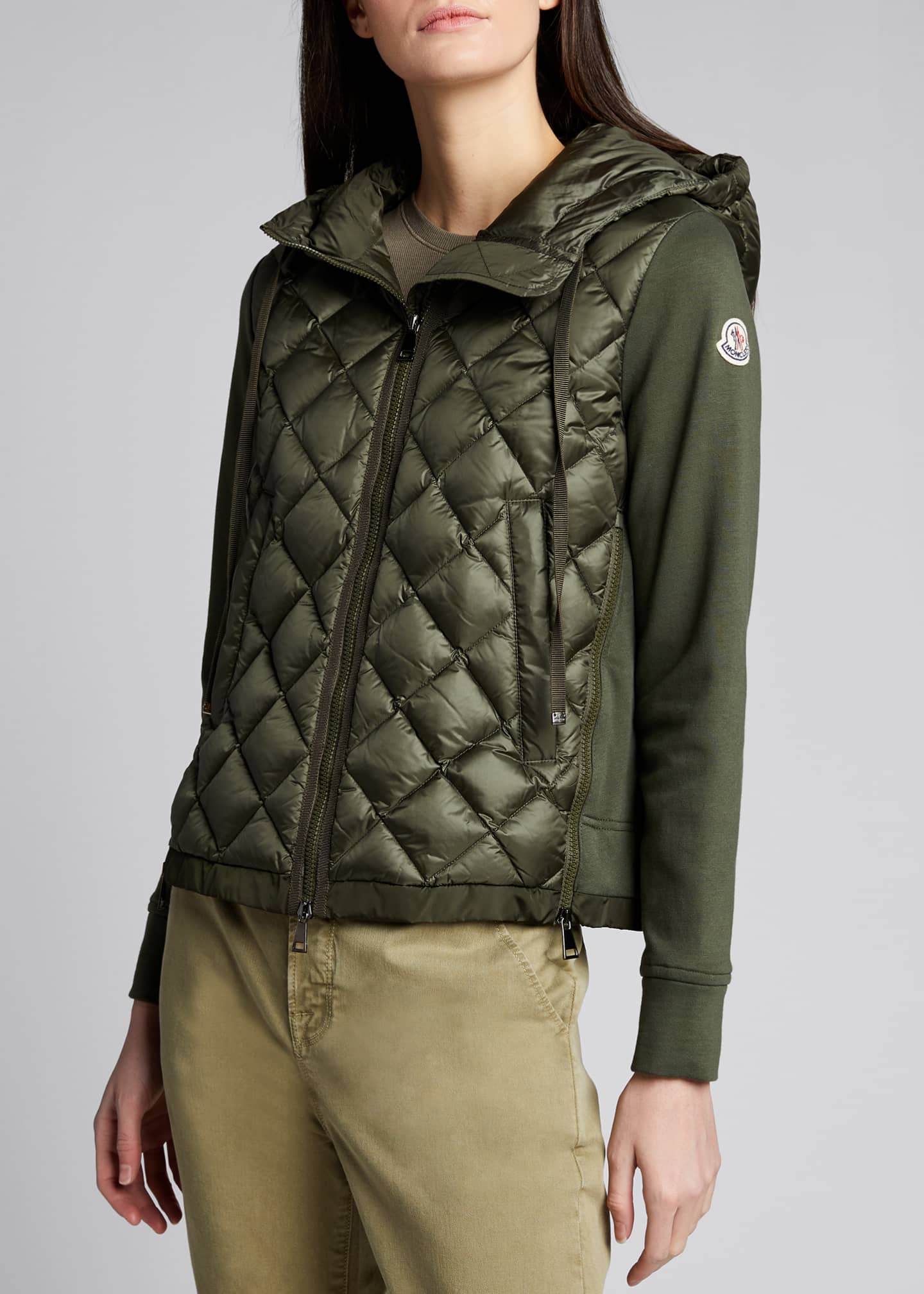 Moncler Down Knit Combo DiamondQuilted Jacket Bergdorf Goodman