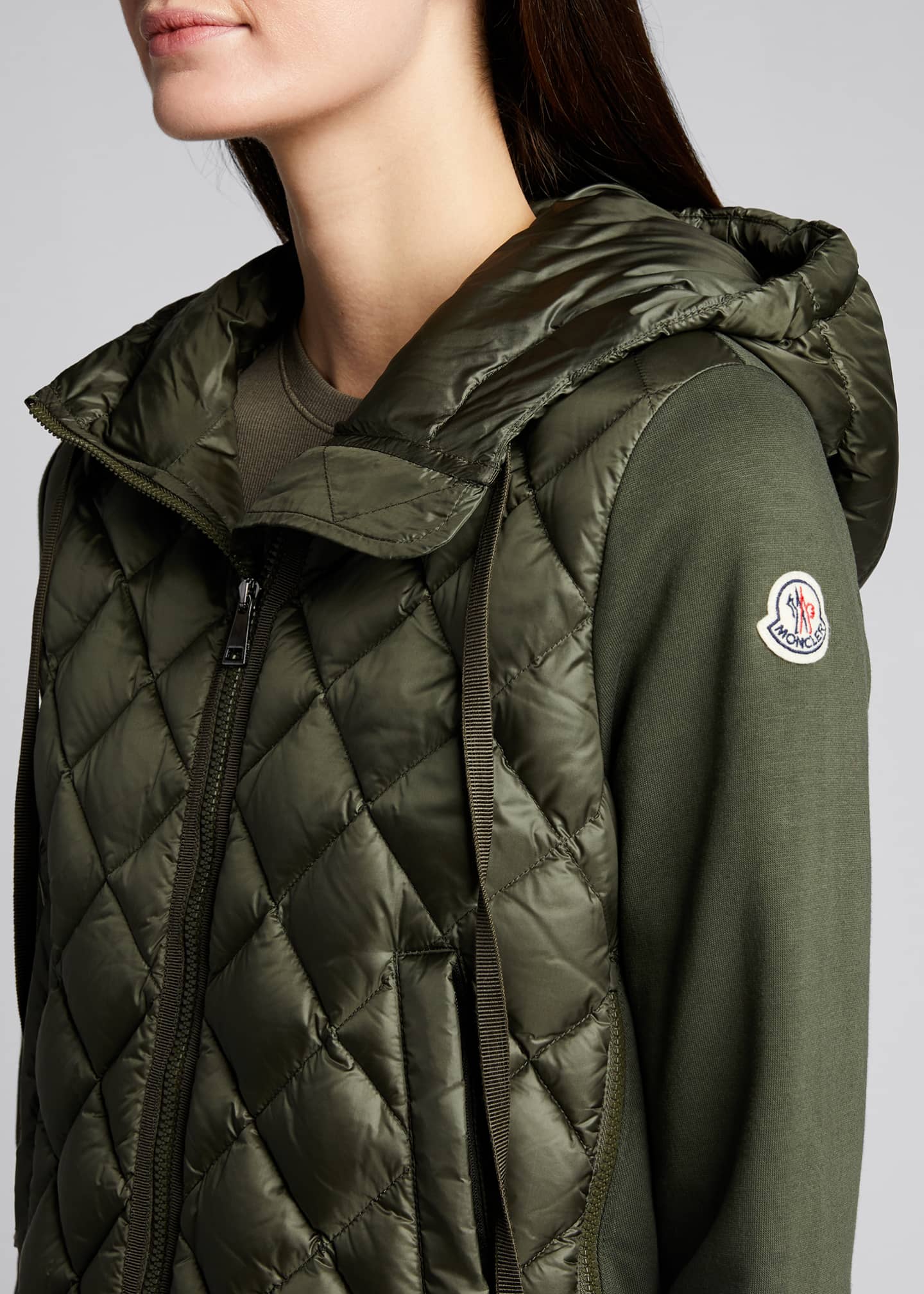 Moncler Down Knit Combo DiamondQuilted Jacket Bergdorf Goodman