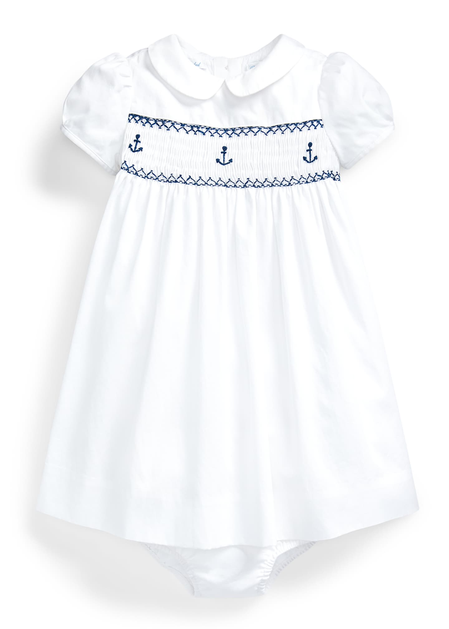 Ralph Lauren Childrenswear Girl S Bedford Anchor Smock Dress W