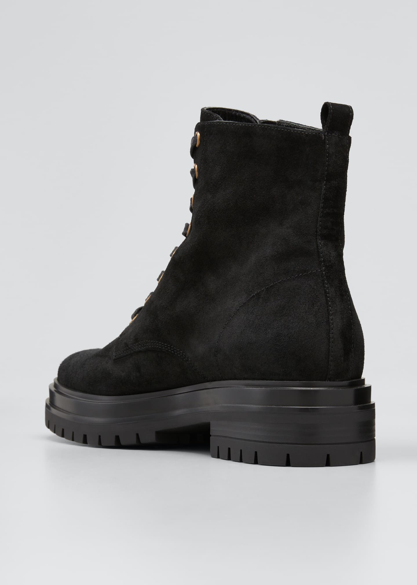 gianvito rossi suede zip combat booties