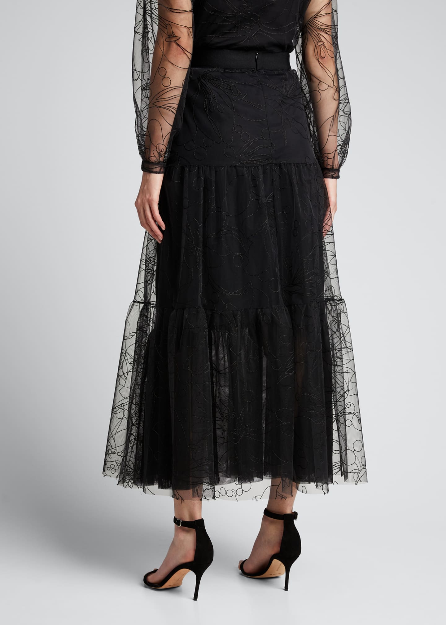 akris punto tulle skirt