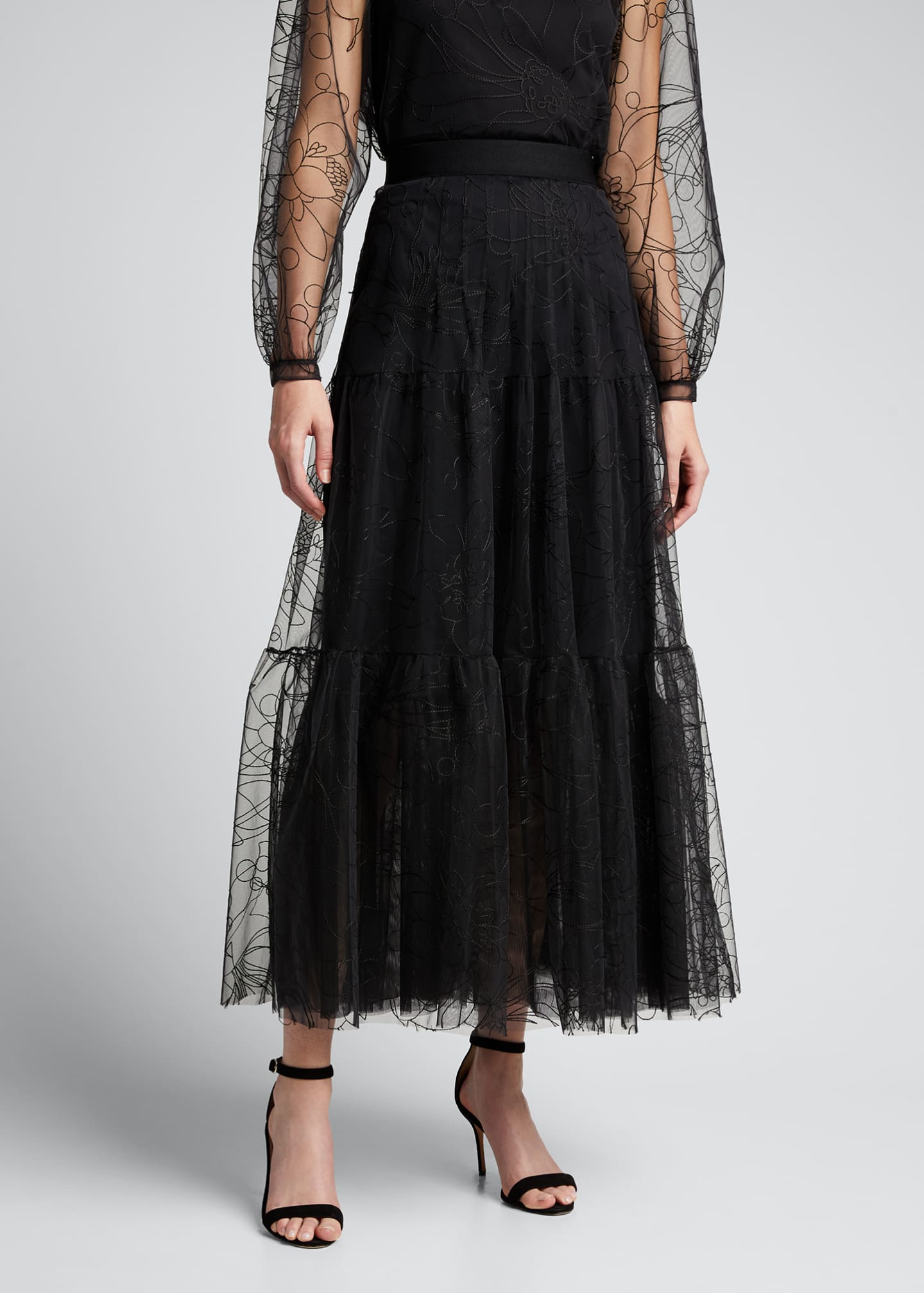 akris punto tulle skirt