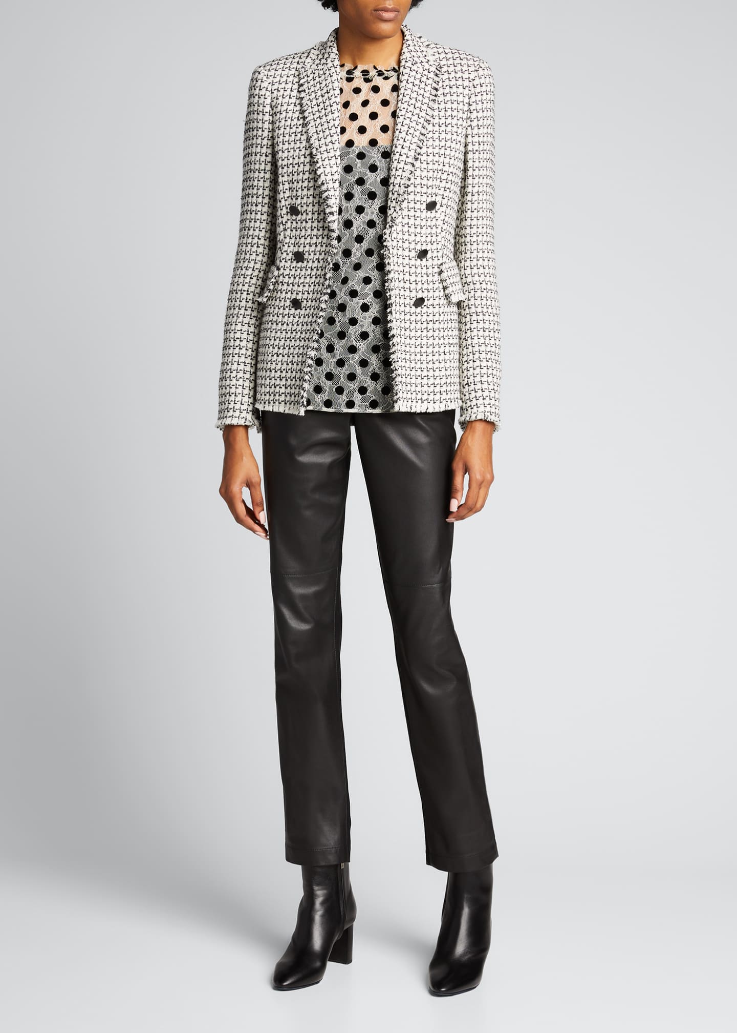 Download Akris punto Mock Double-Breasted Peak Lapel Tweed Blazer - Bergdorf Goodman