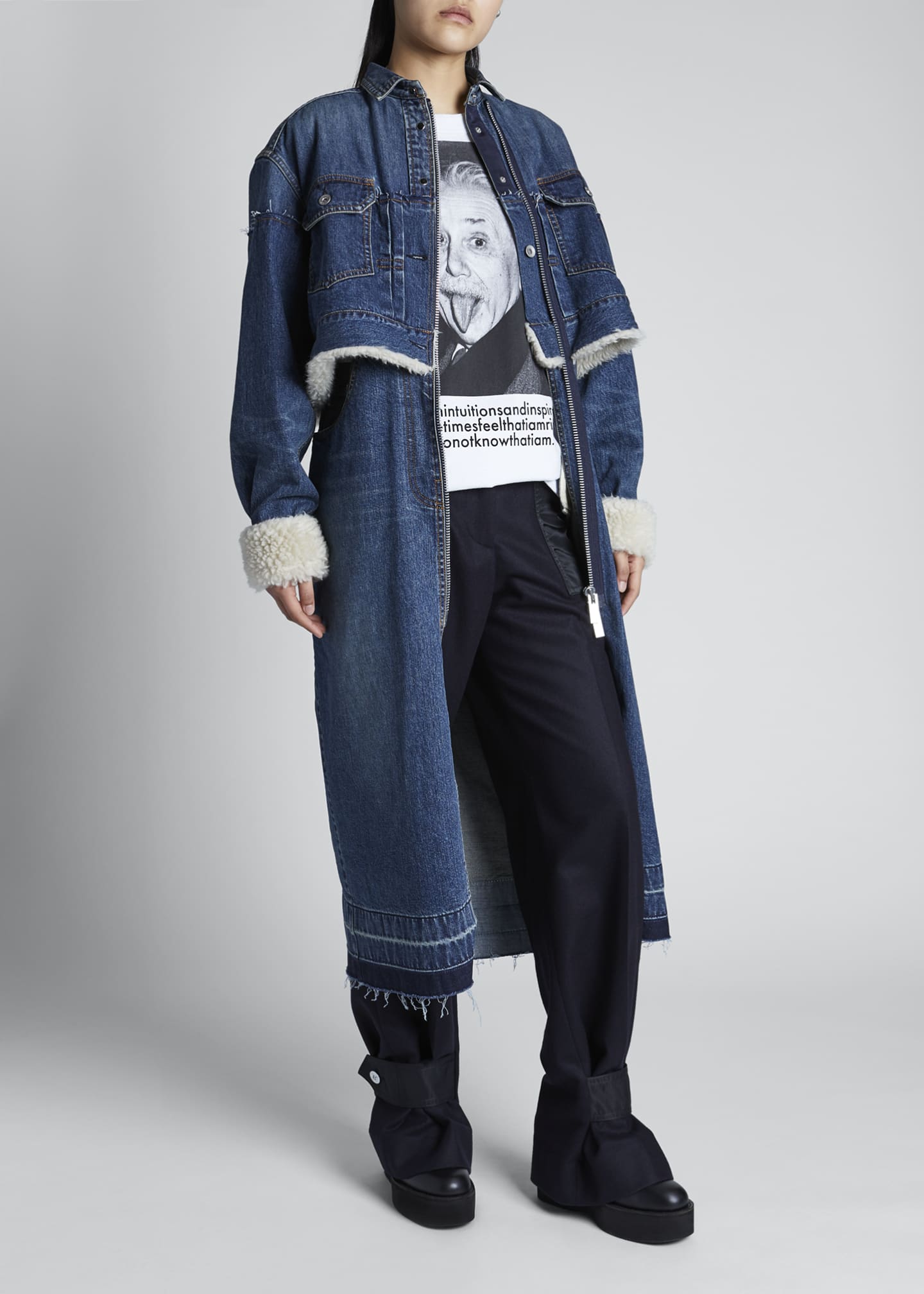 sacai denim dress