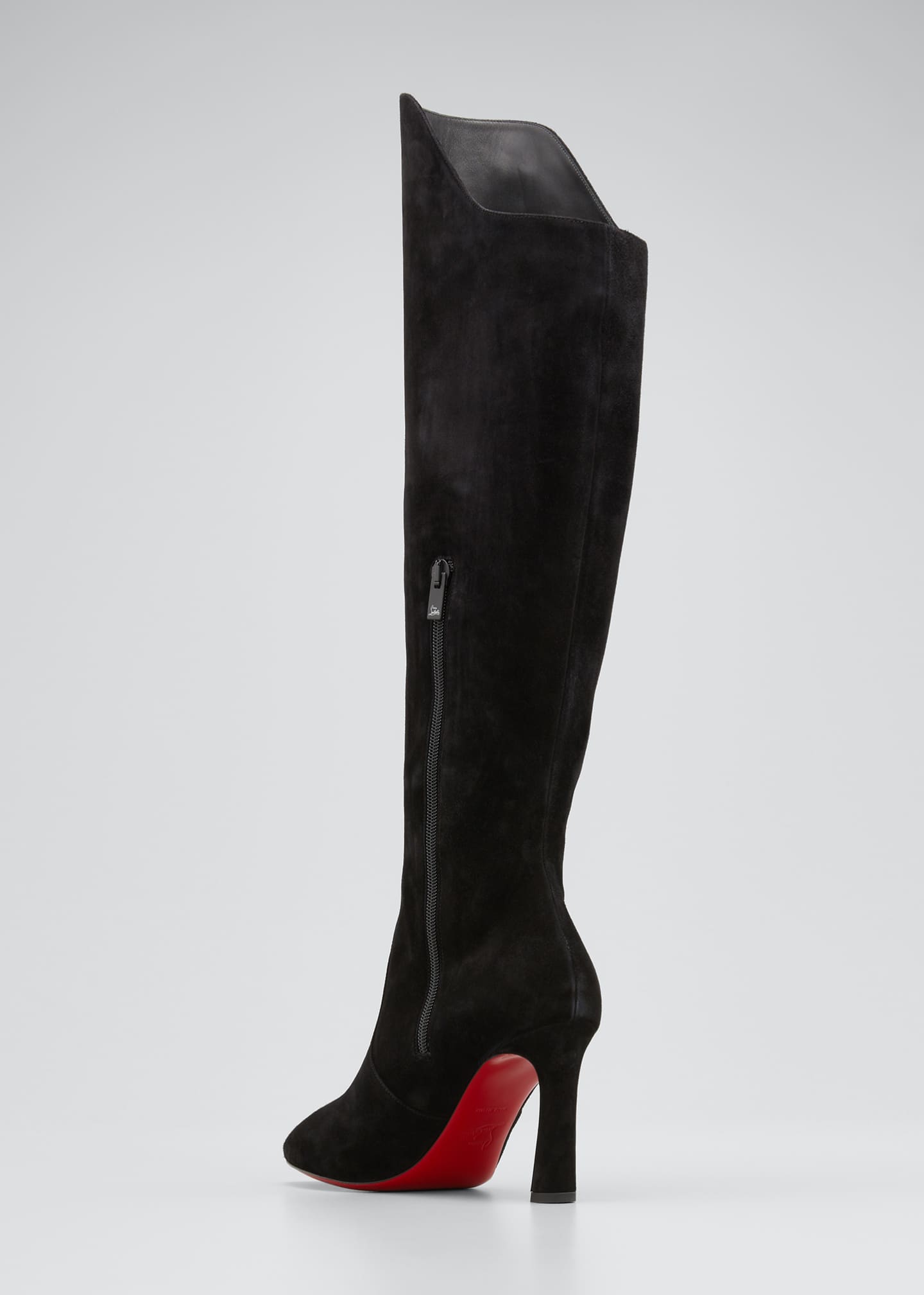 Christian Louboutin Eleonor Tall Suede Red Sole Boots - Bergdorf Goodman