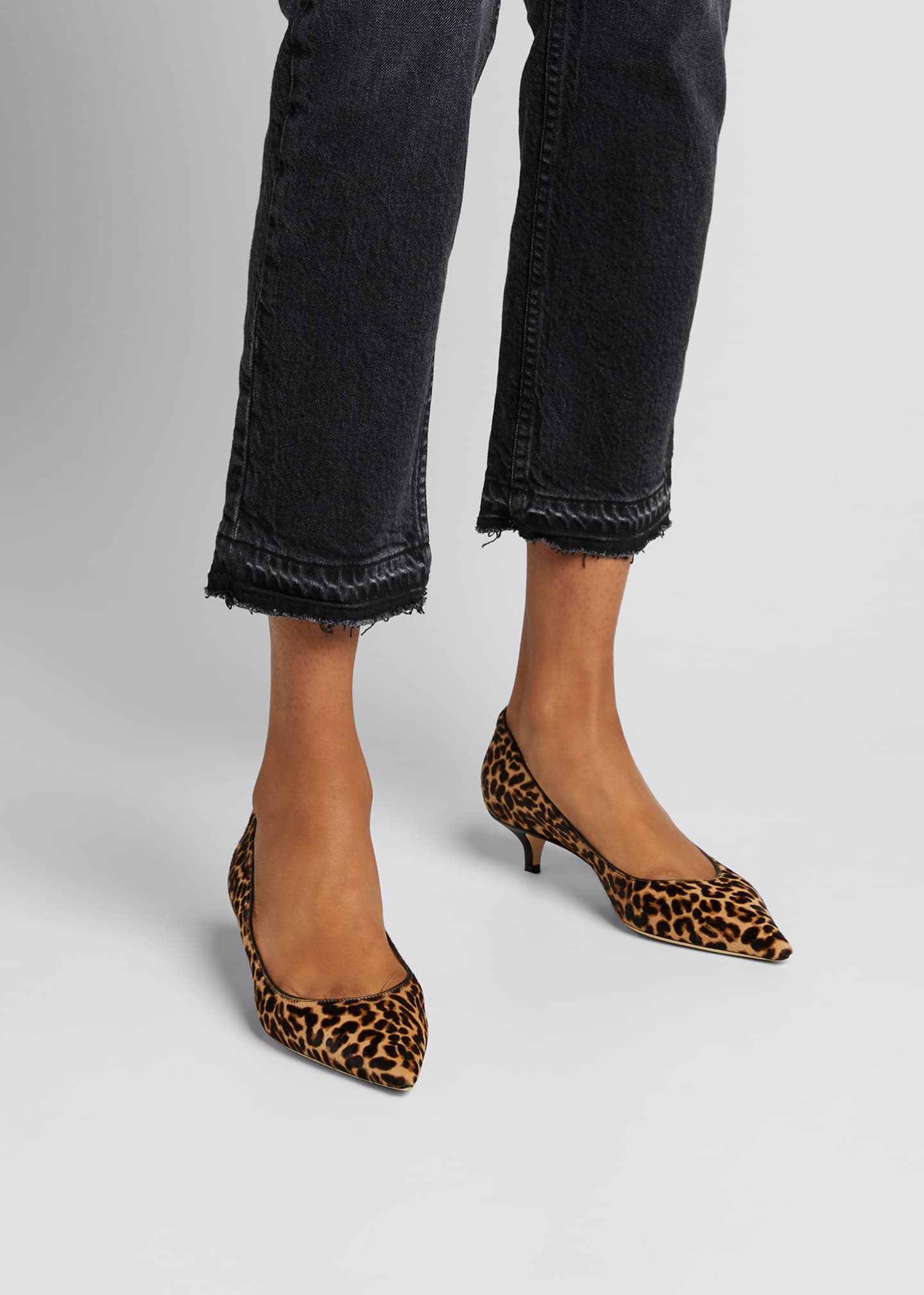 Jimmy Choo Amelia 35mm KittenHeel Leopard Pumps Bergdorf Goodman