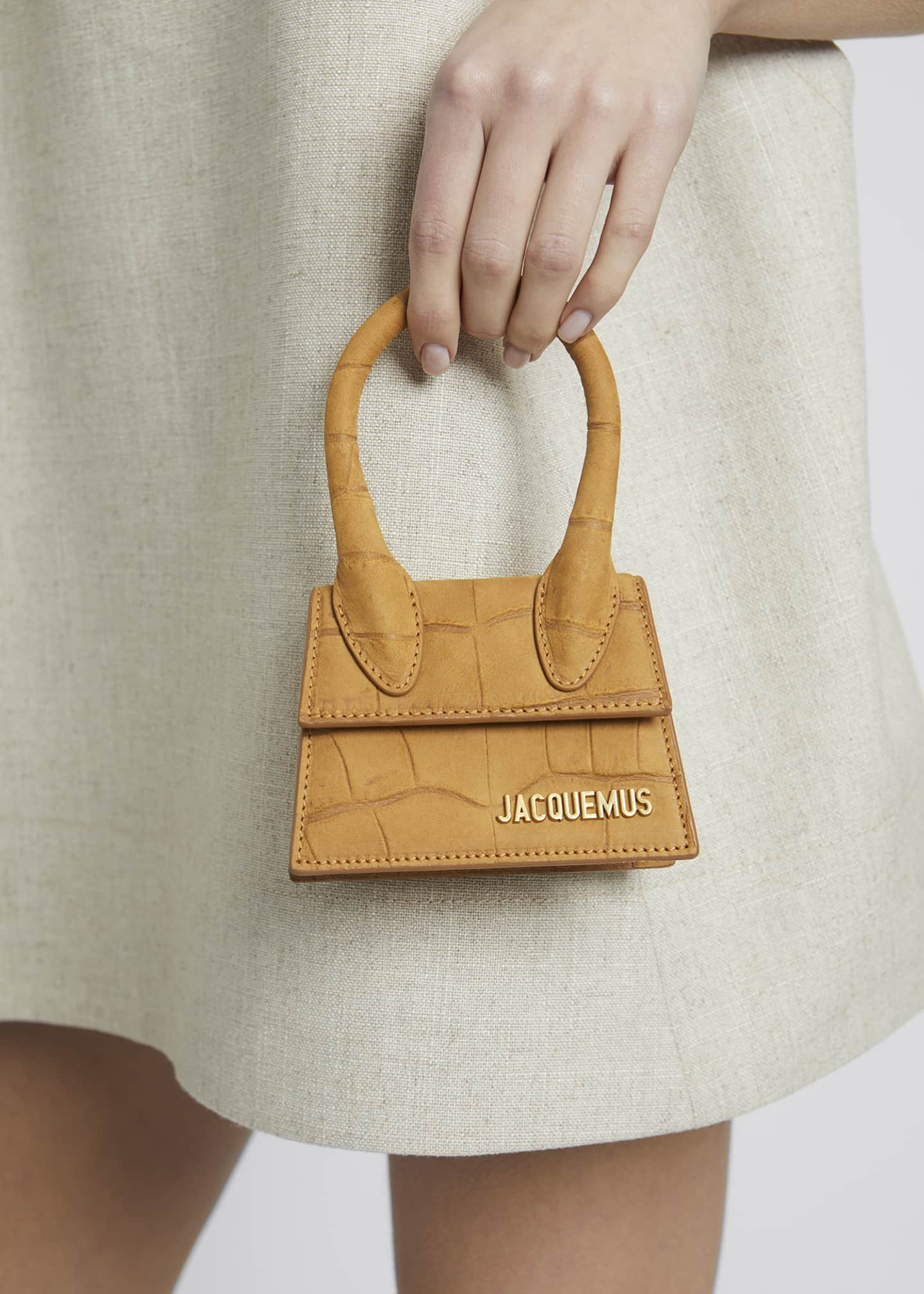 Jacquemus Le Chiquito Mock-Croc Top Handle Bag - Bergdorf Goodman