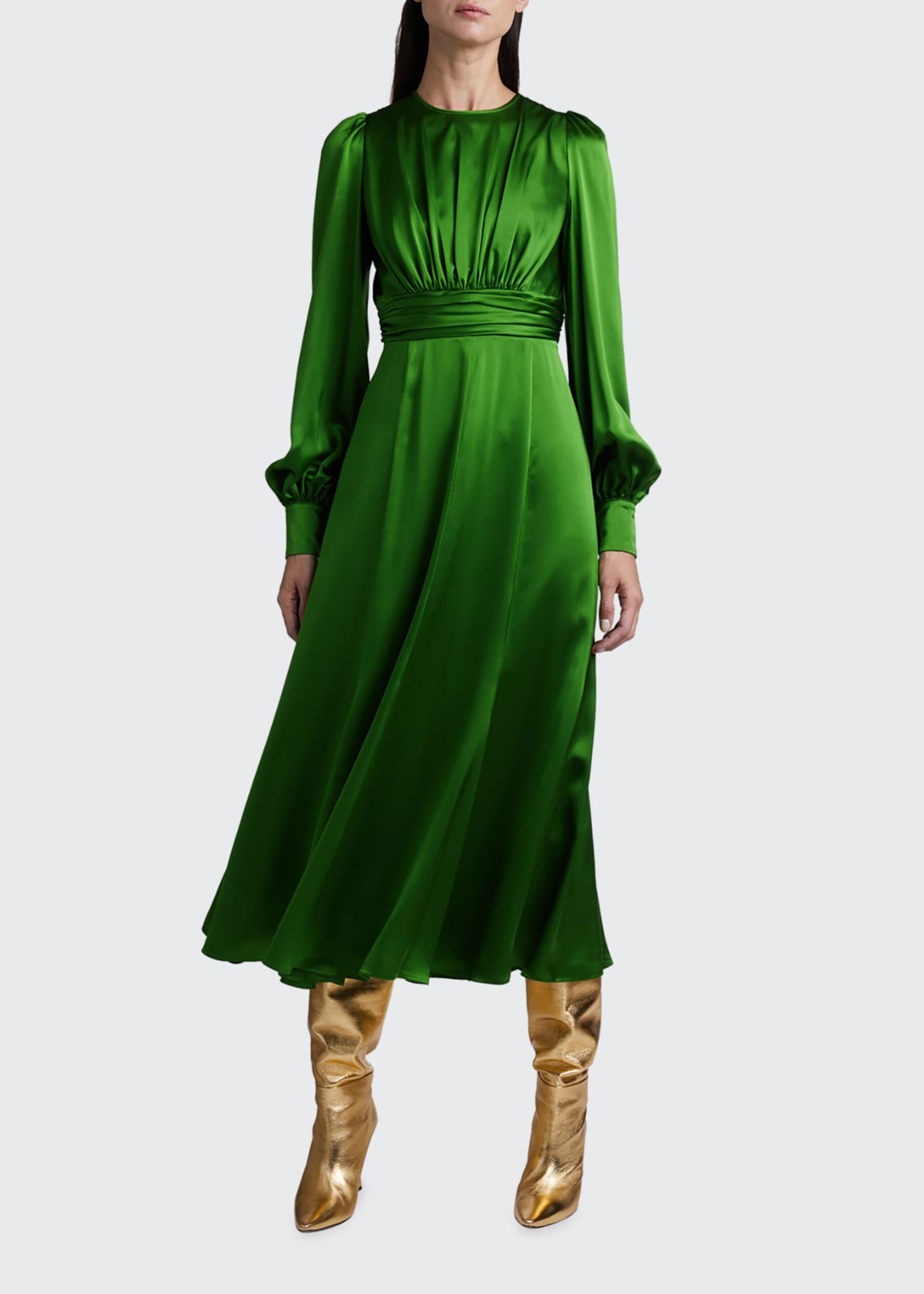 midi silk robe