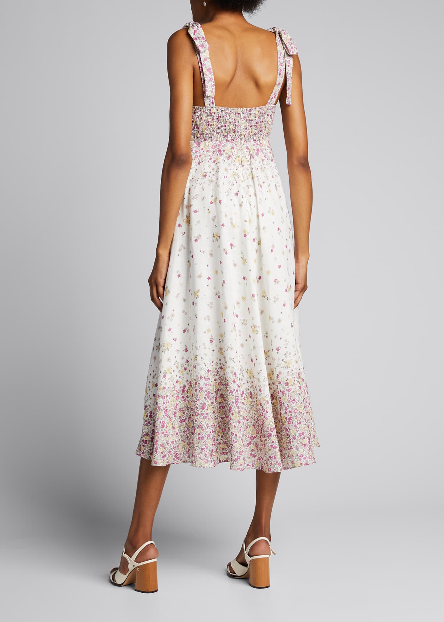 Zimmermann Carnaby TieShoulder Midi Dress Bergdorf Goodman