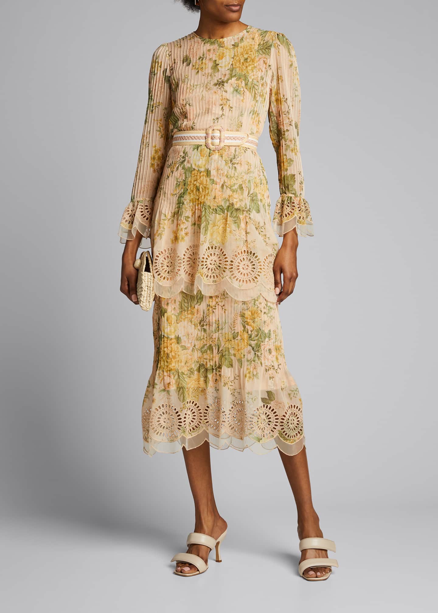 Zimmermann Amelie Pintuck Flounce Dress Bergdorf Goodman