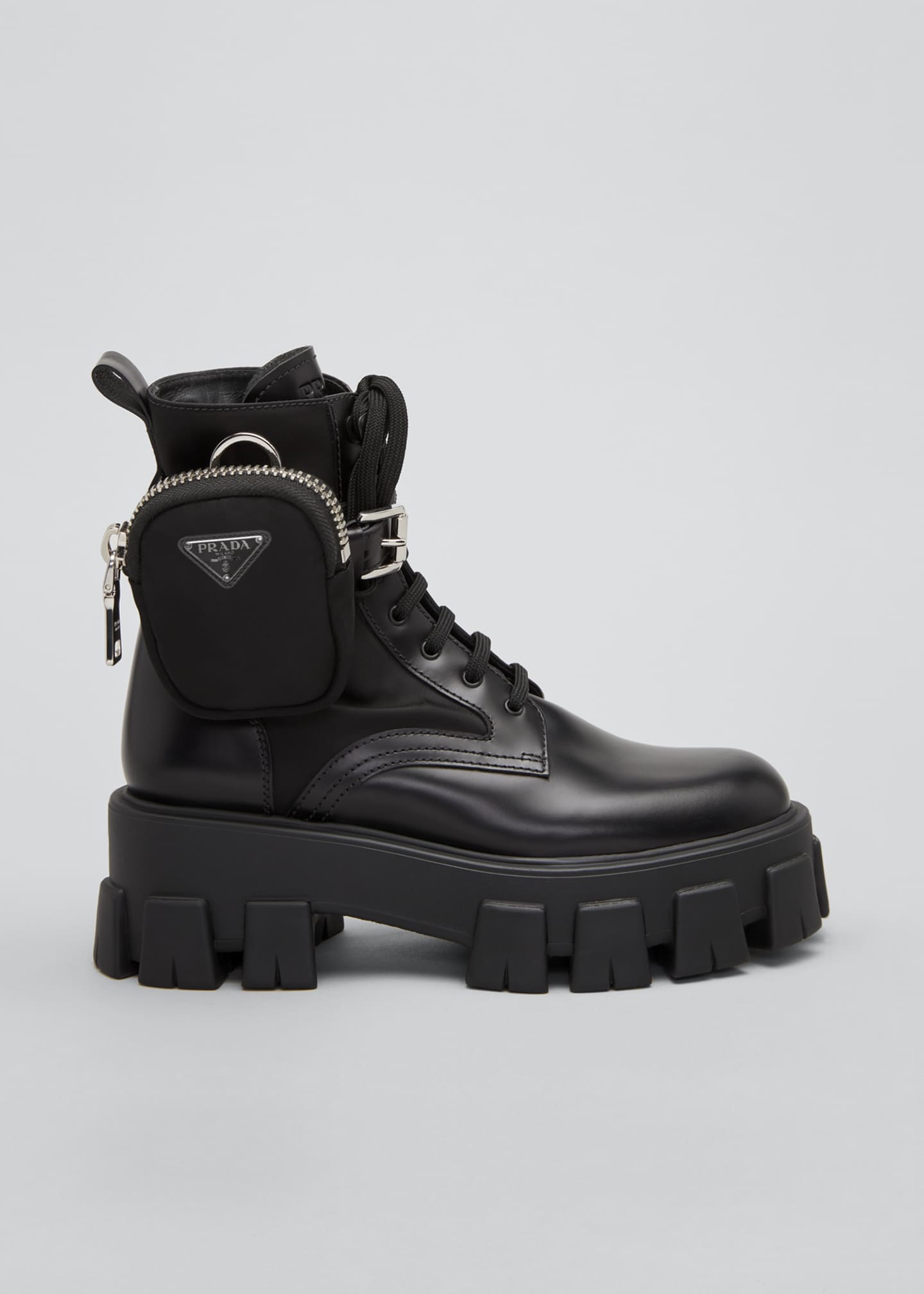 Leather combat booties