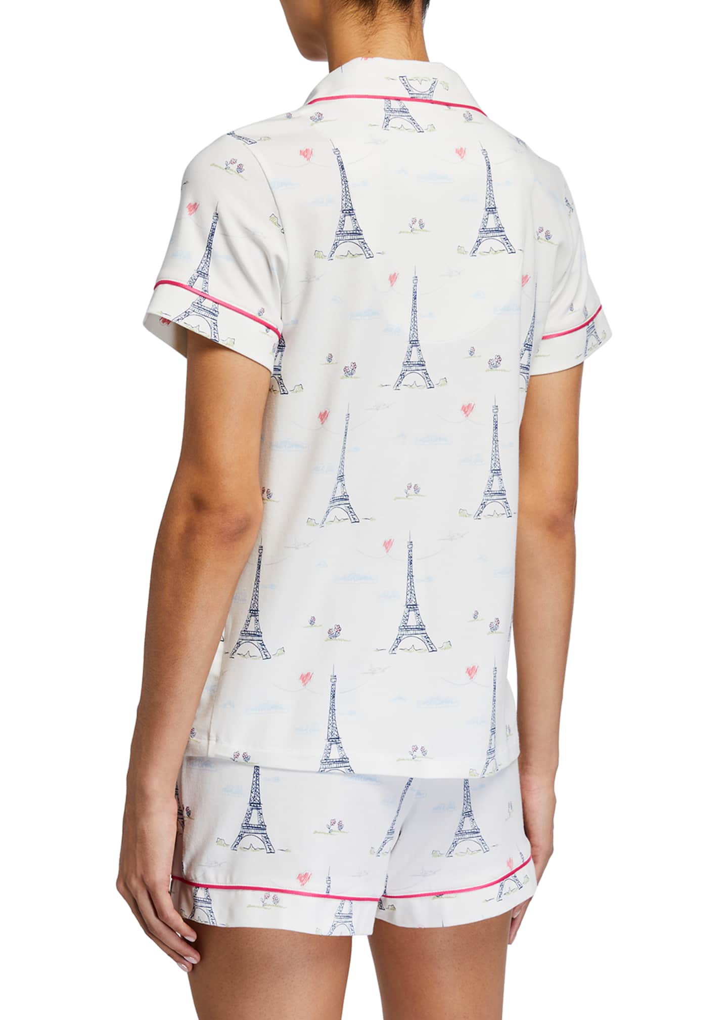 BedHead Pajamas Sketched Eiffel Tower Printed Shorty Pajama Set