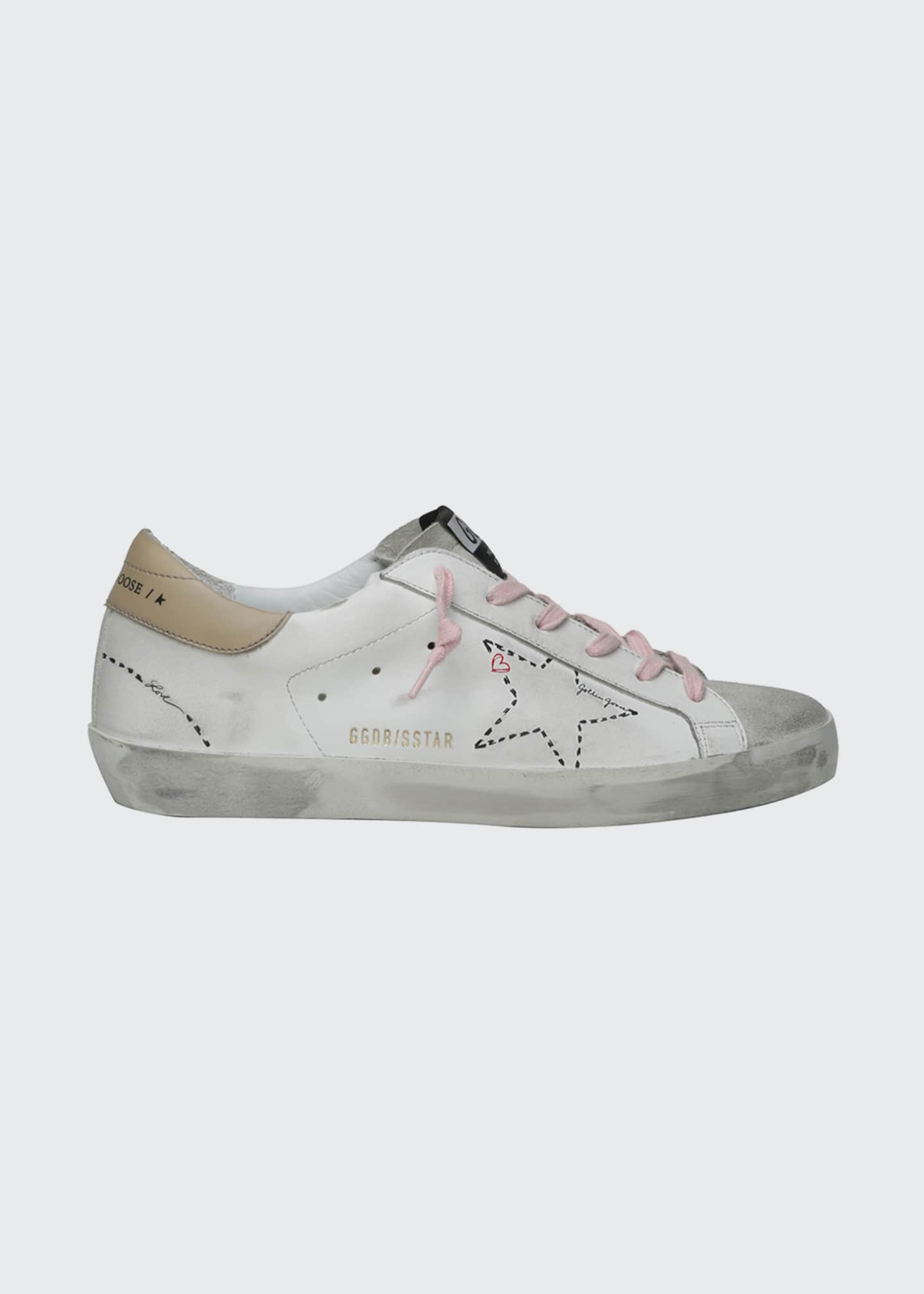 golden goose superstar mixed platform sneakers