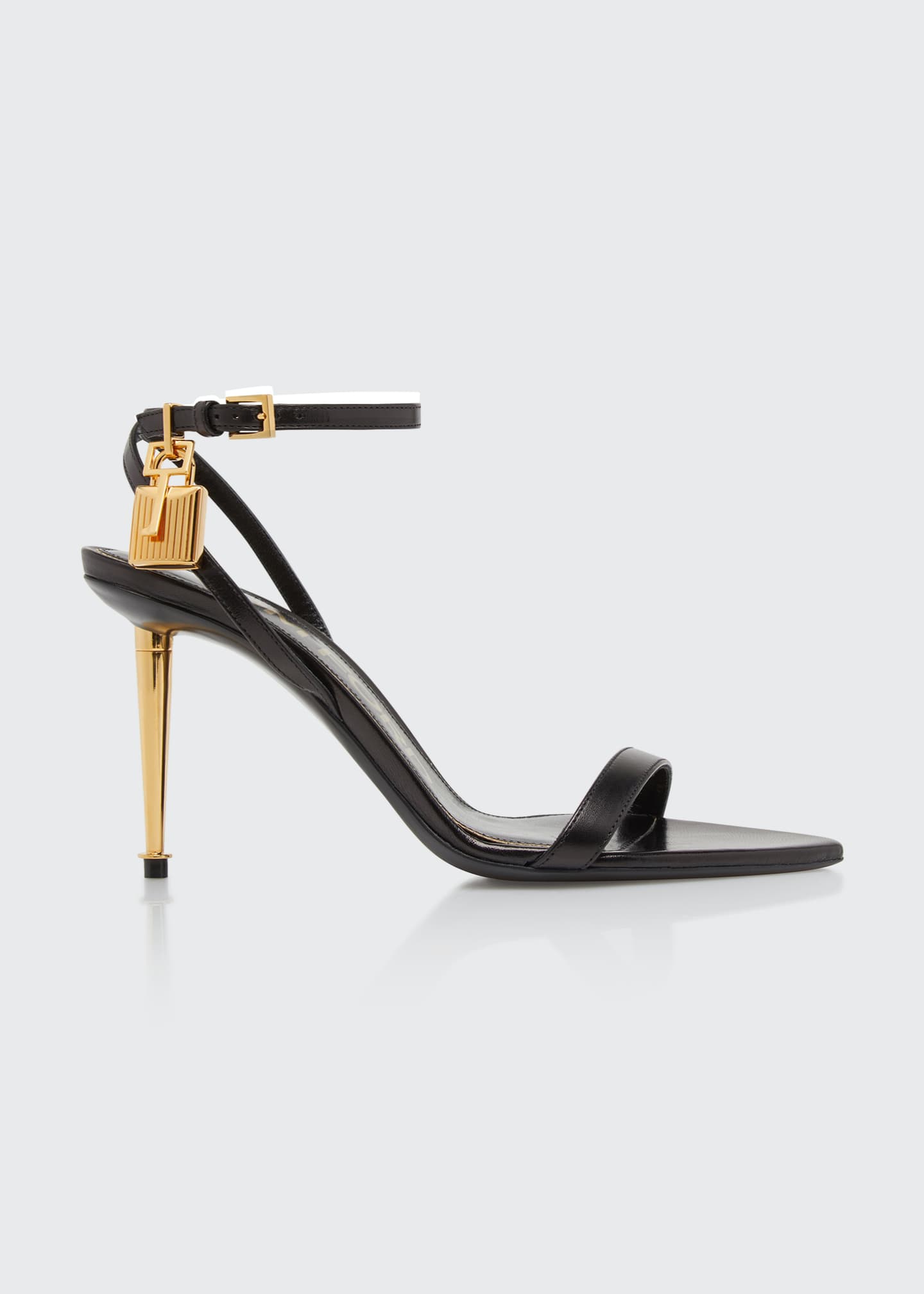 TOM FORD 85mm Lock Leather Sandals - Bergdorf Goodman