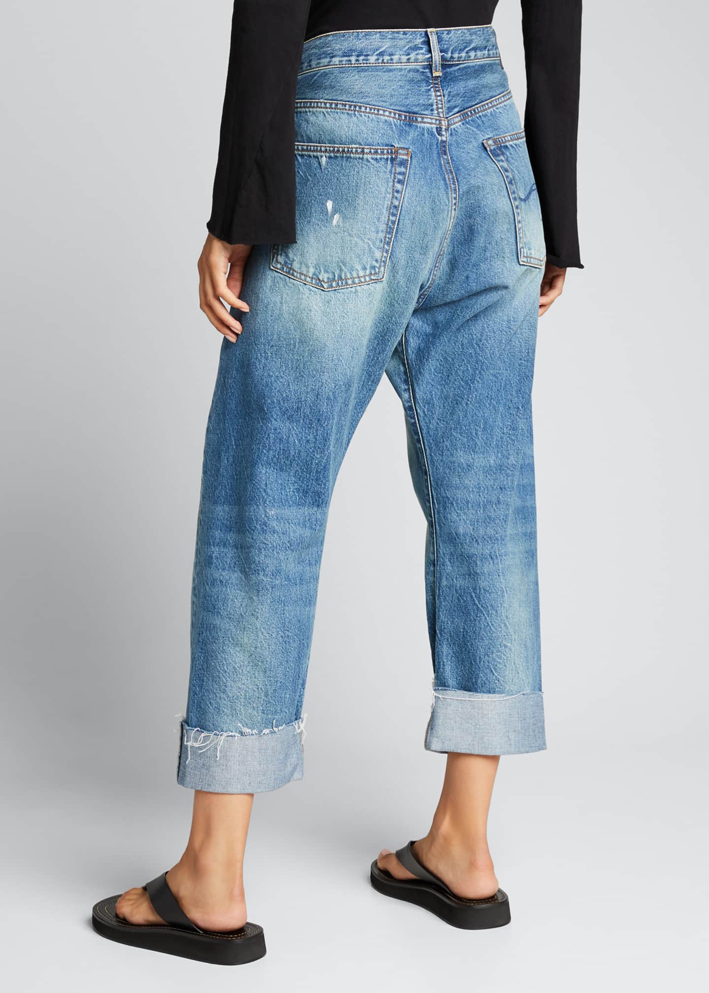 R13 Crossover Cuffed Jeans Bergdorf Goodman
