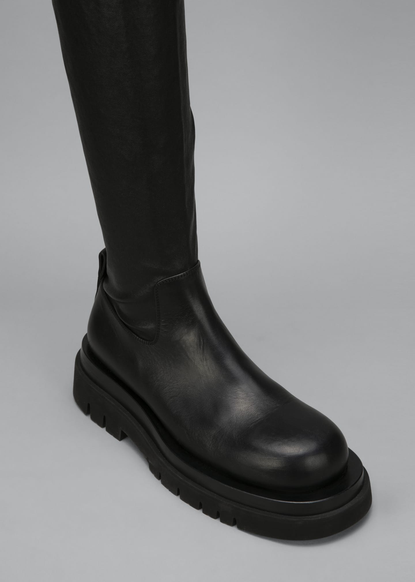 Bottega 10mm Stretch LugSole OvertheKnee Boots Bergdorf Goodman