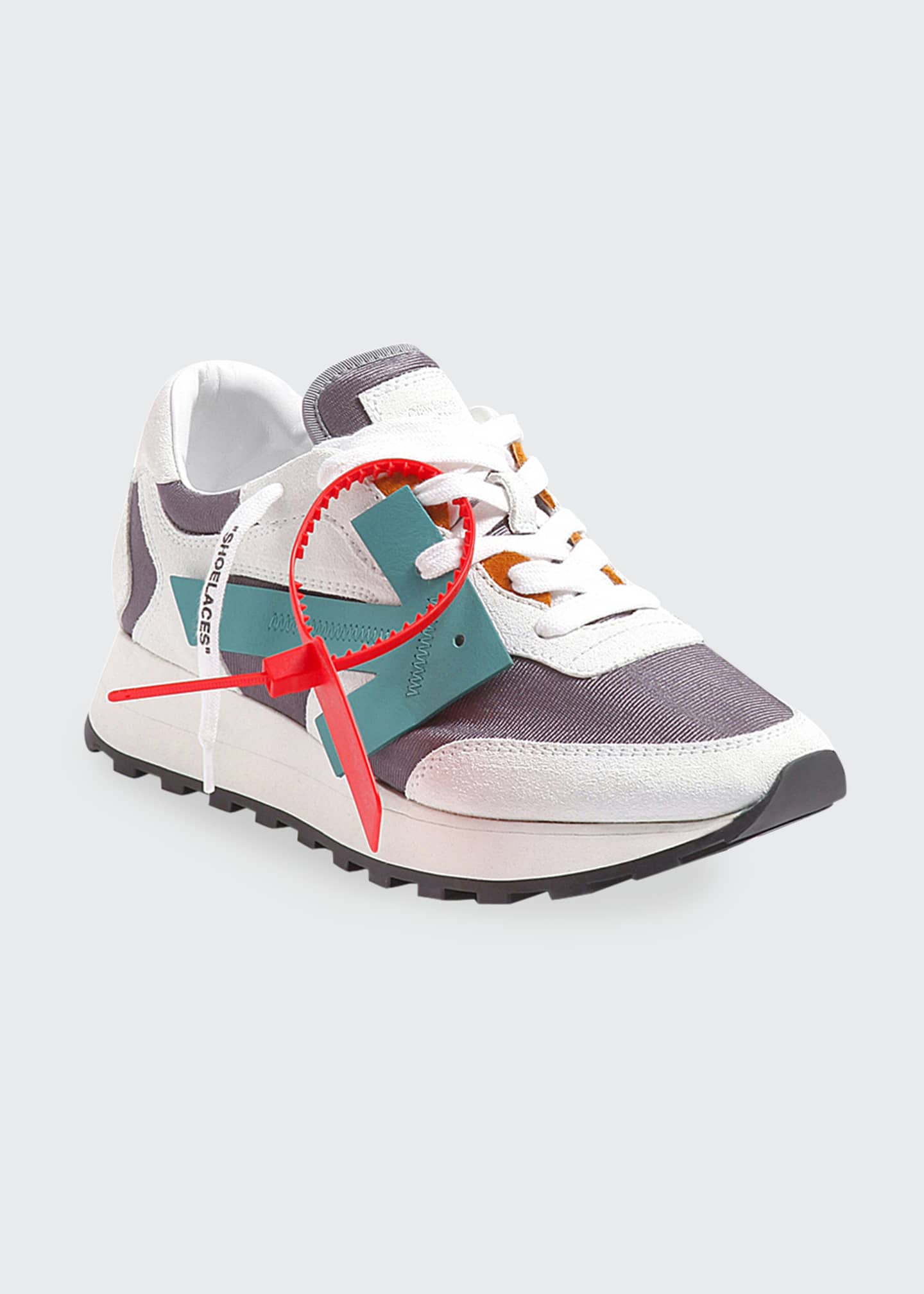 off white color block sneakers