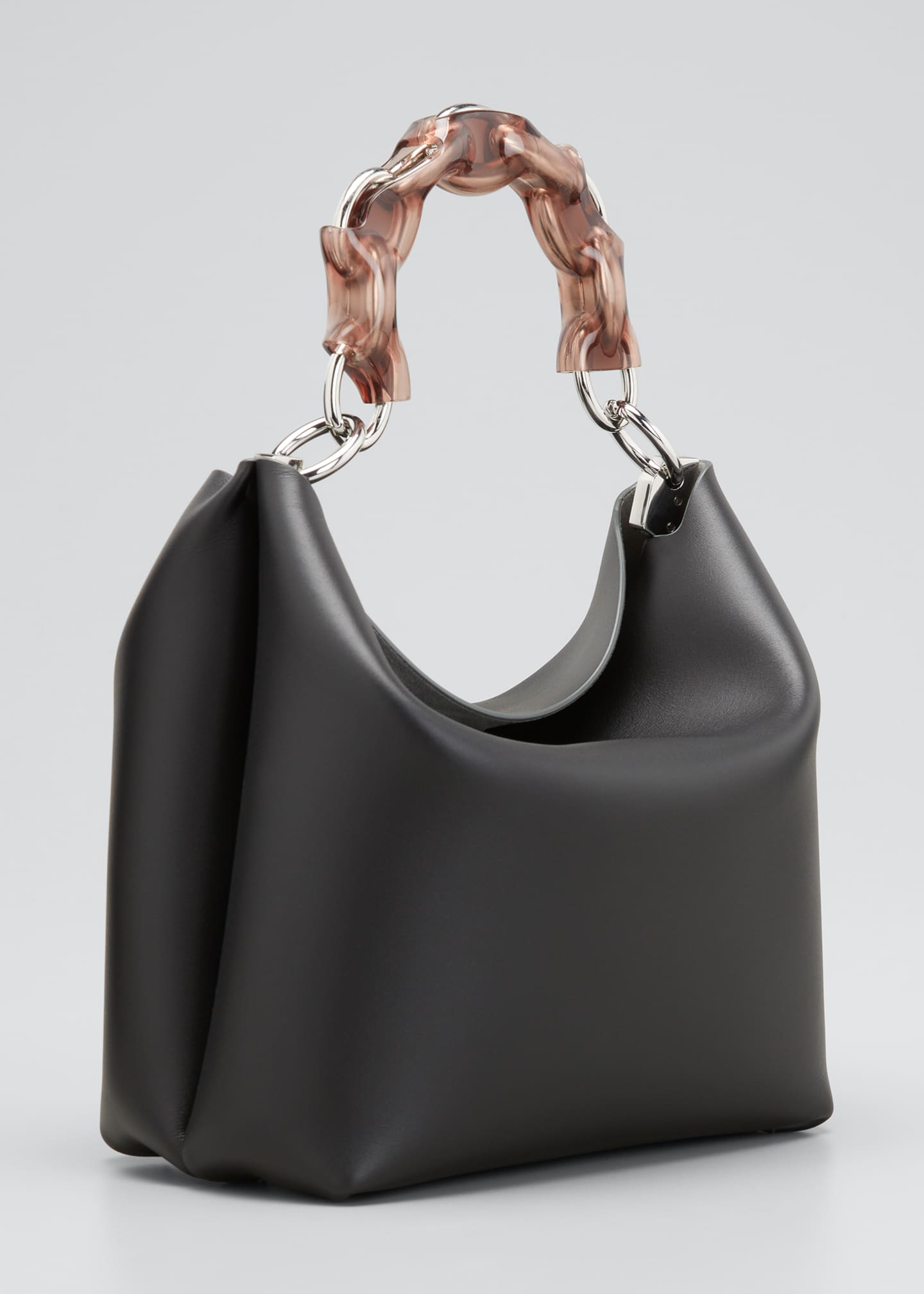 black chain handle tote bag