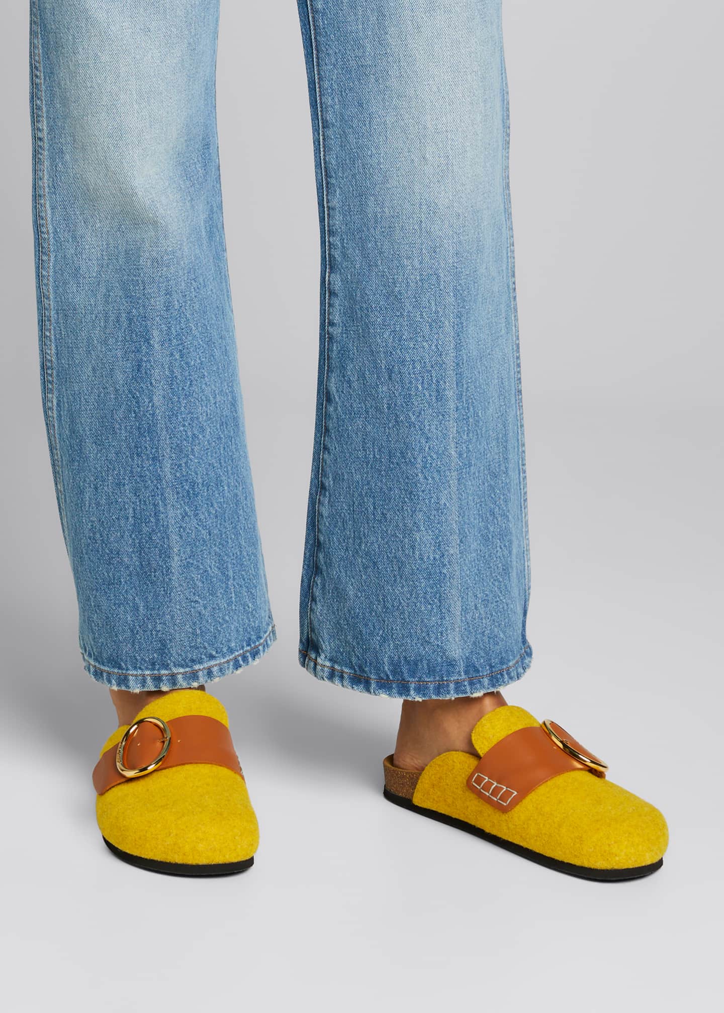 JW Anderson Buckle Slide Mules Bergdorf Goodman