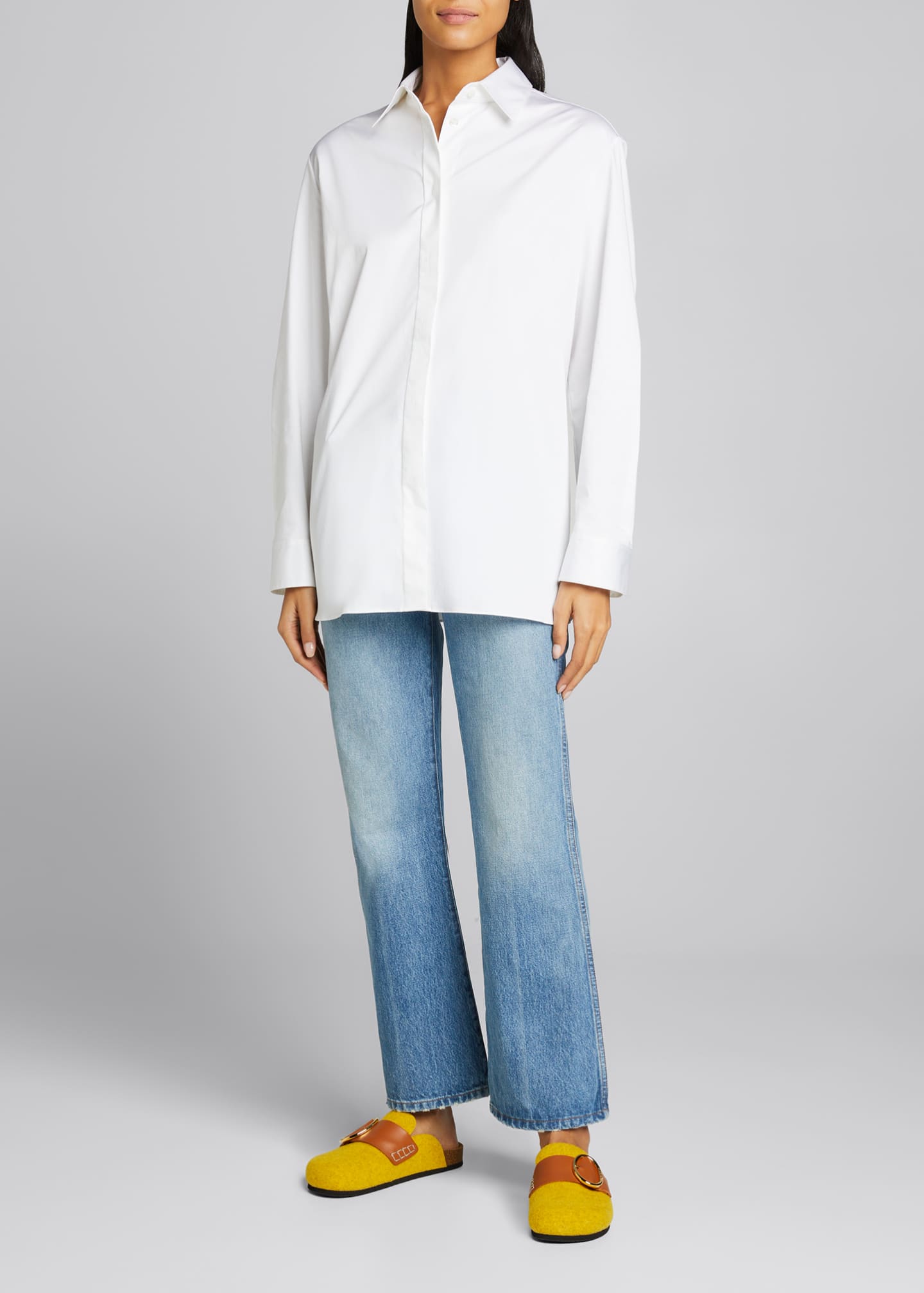 JW Anderson Buckle Slide Mules Bergdorf Goodman