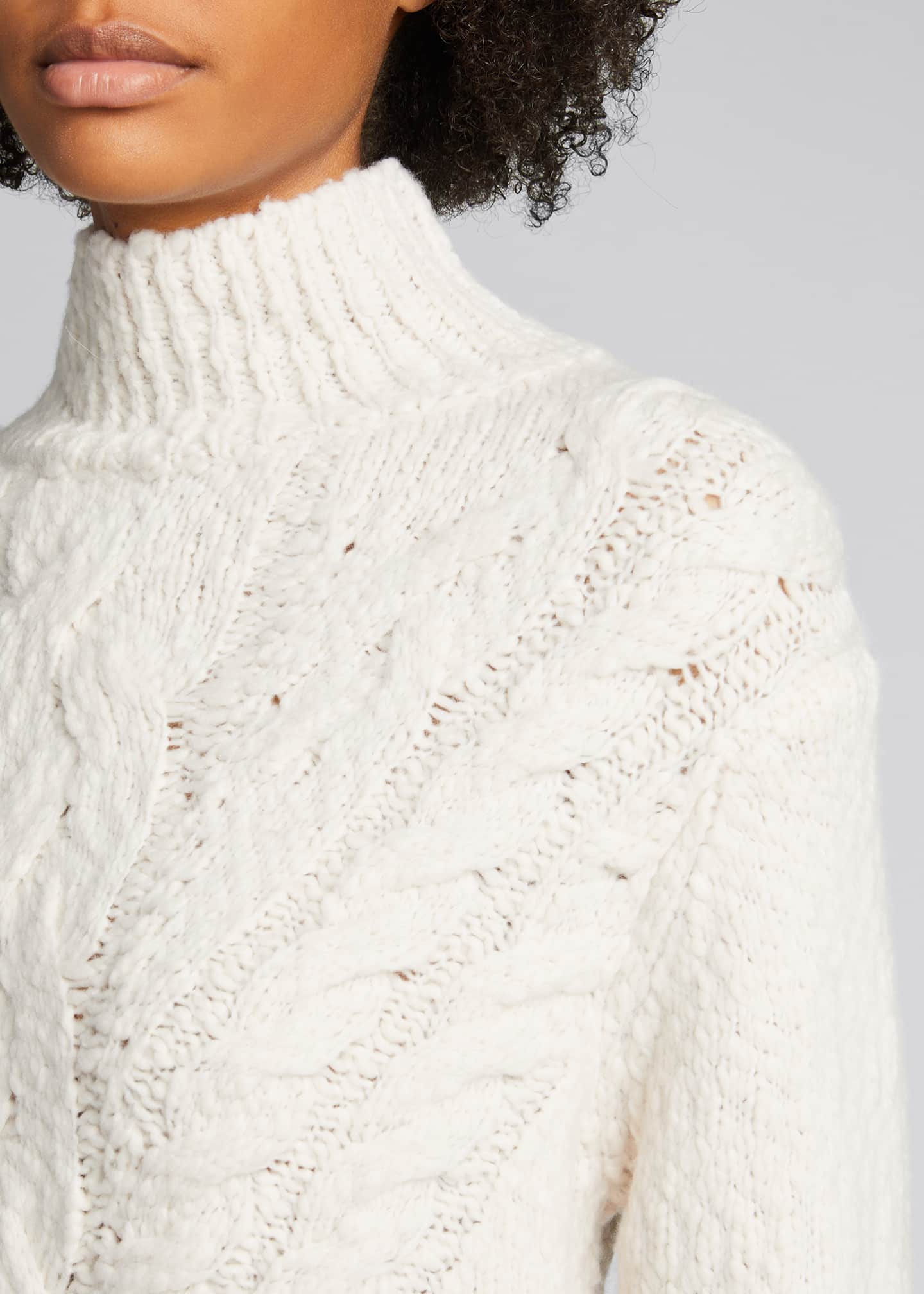 Vince Rising Cable-Knit Turtleneck Sweater - Bergdorf Goodman