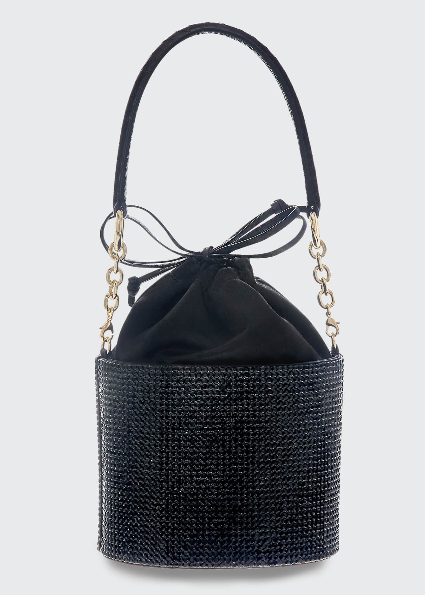 Judith Leiber Couture Crystal Bucket Bag with Crossbody Strap ...