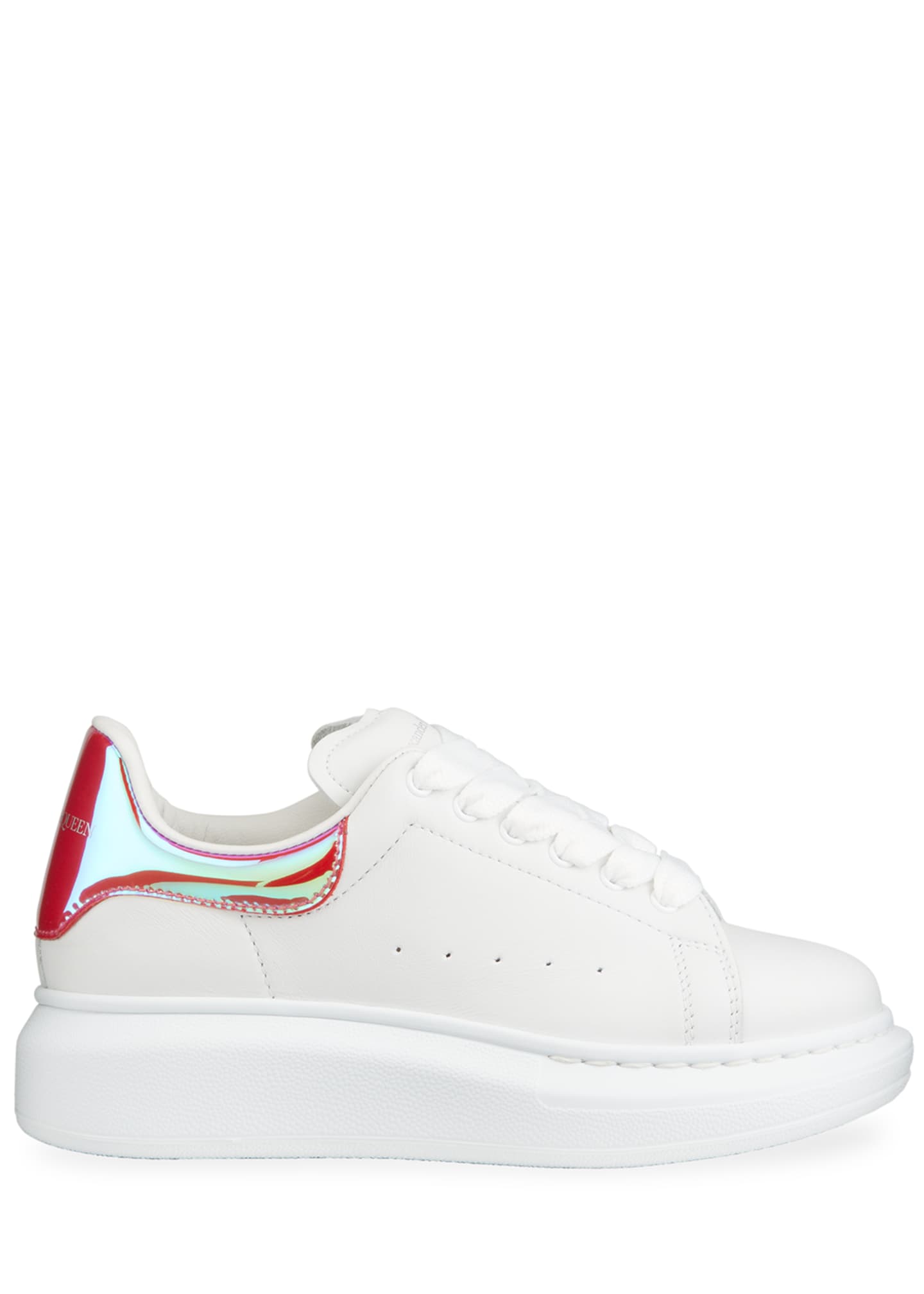 Alexander McQueen Girl's Shiny Leather Platform Sneakers, Toddler/Kids