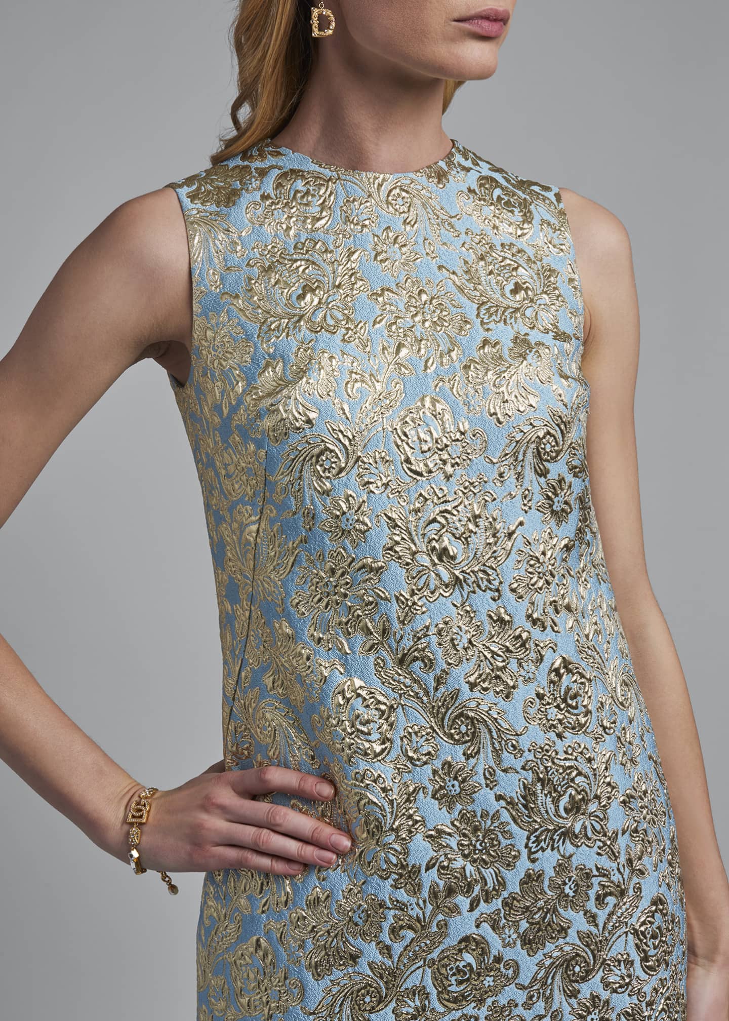 Dolceandgabbana Jacquard Shift Cocktail Dress Bergdorf Goodman 4165