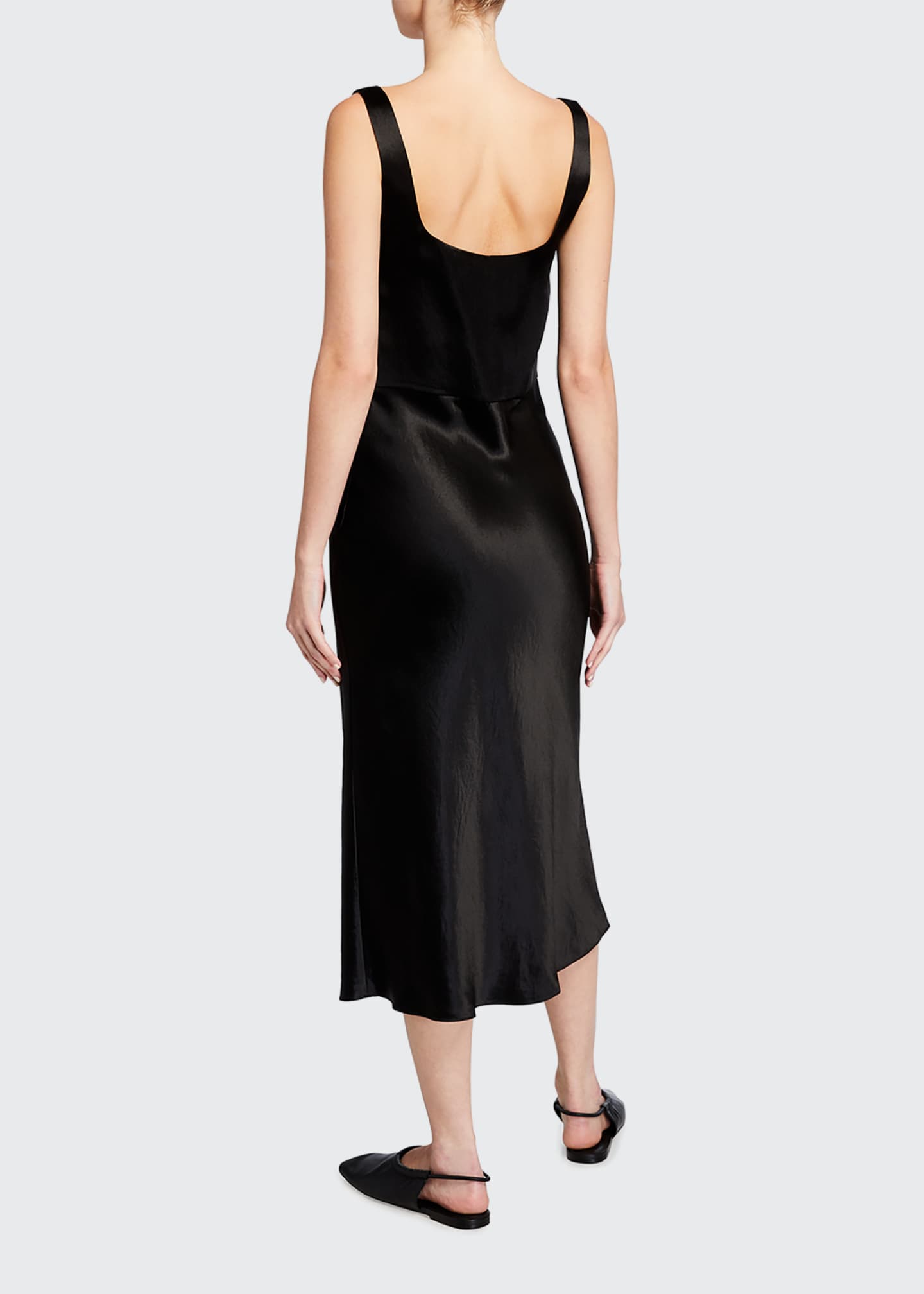 Vince SlimFit Satin Slip Dress Bergdorf Goodman