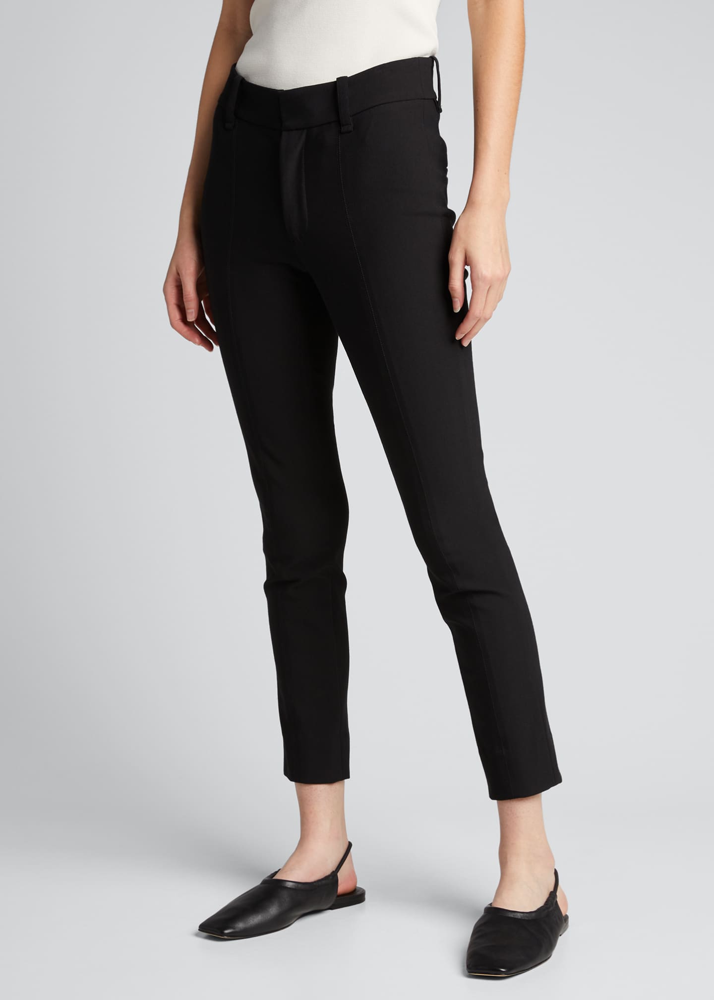 silver cigarette pants
