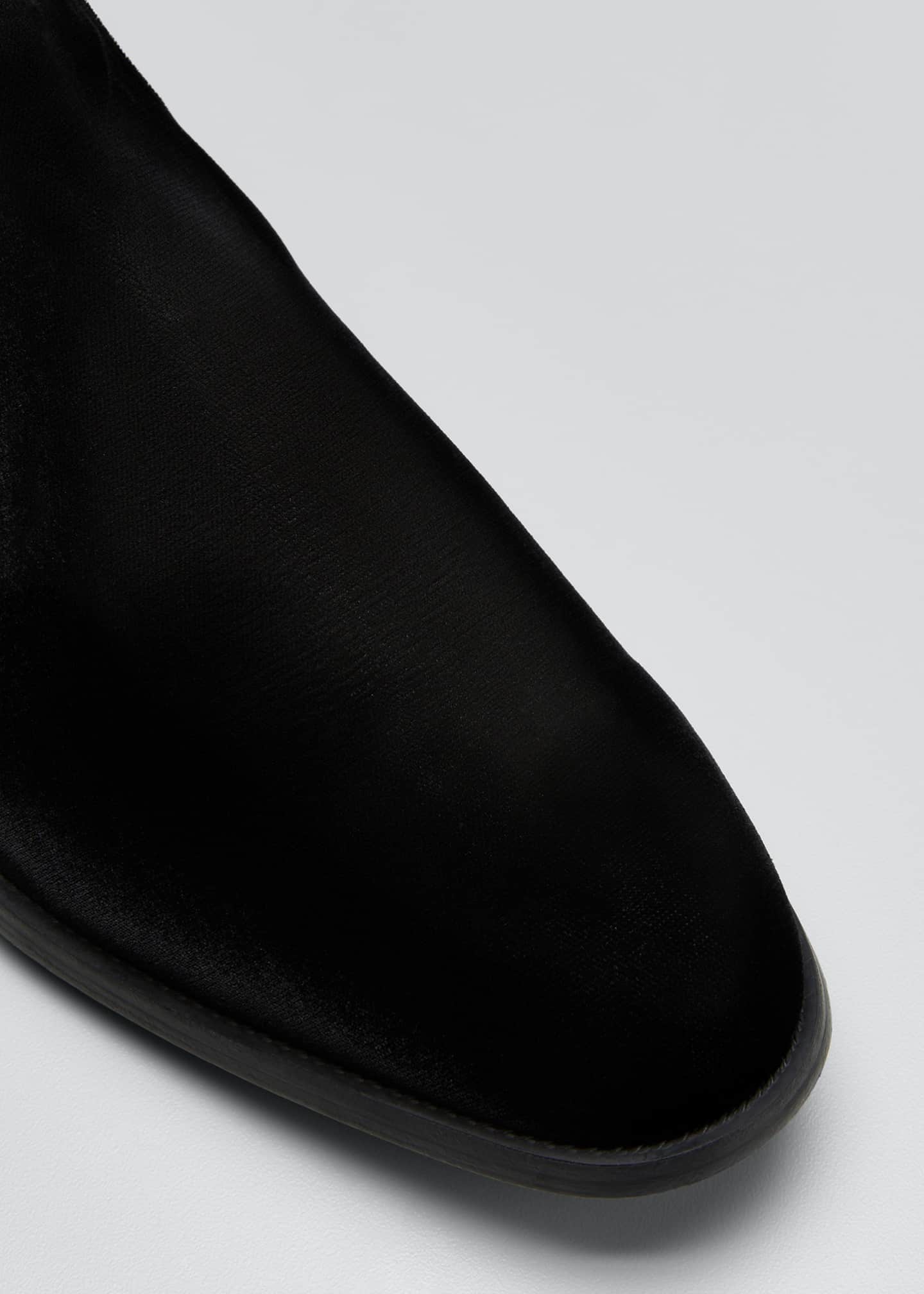 Giorgio Armani Men's Velvet Chelsea Boots - Bergdorf Goodman