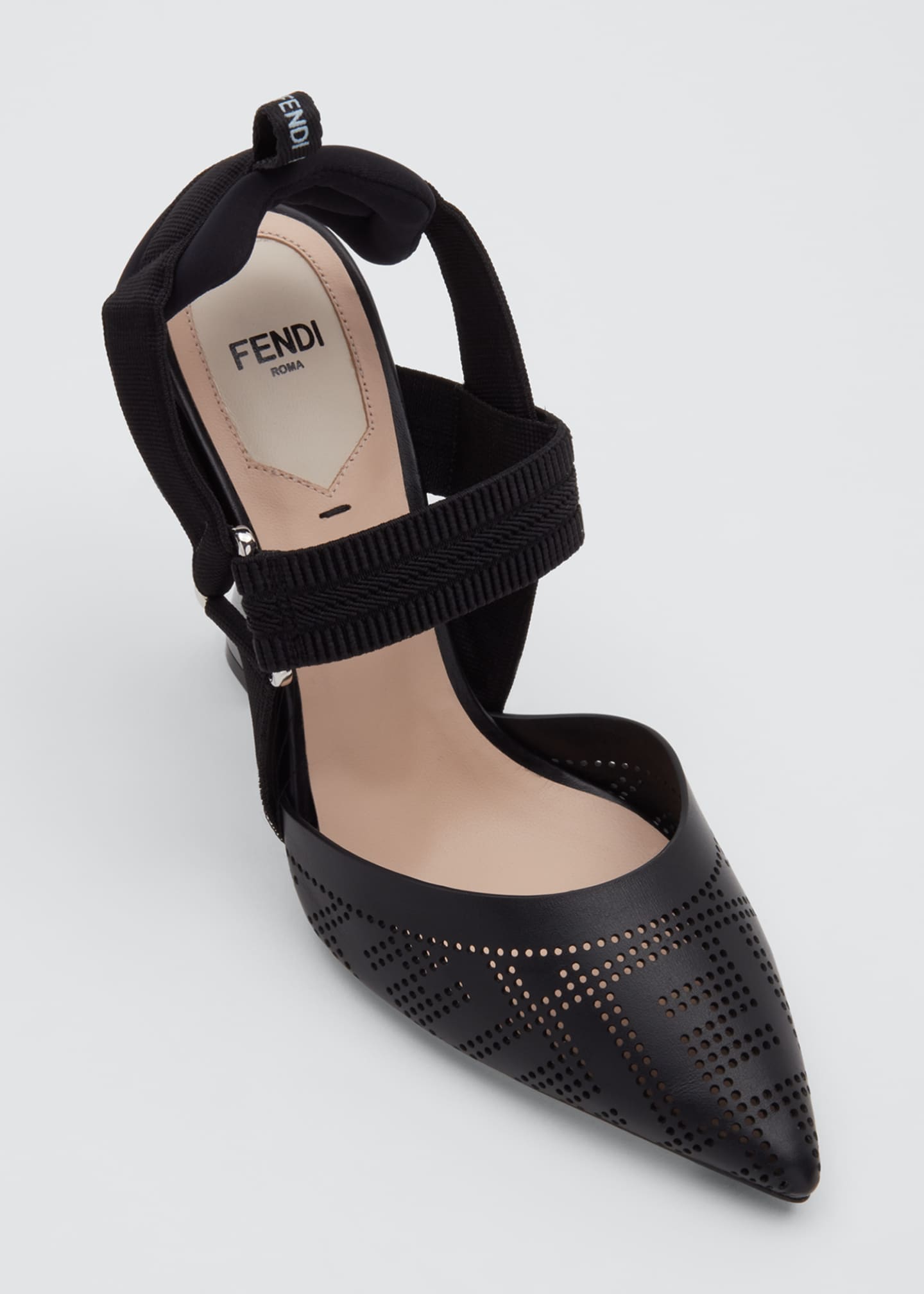 Fendi FF Perforated Slingback Pumps - Bergdorf Goodman