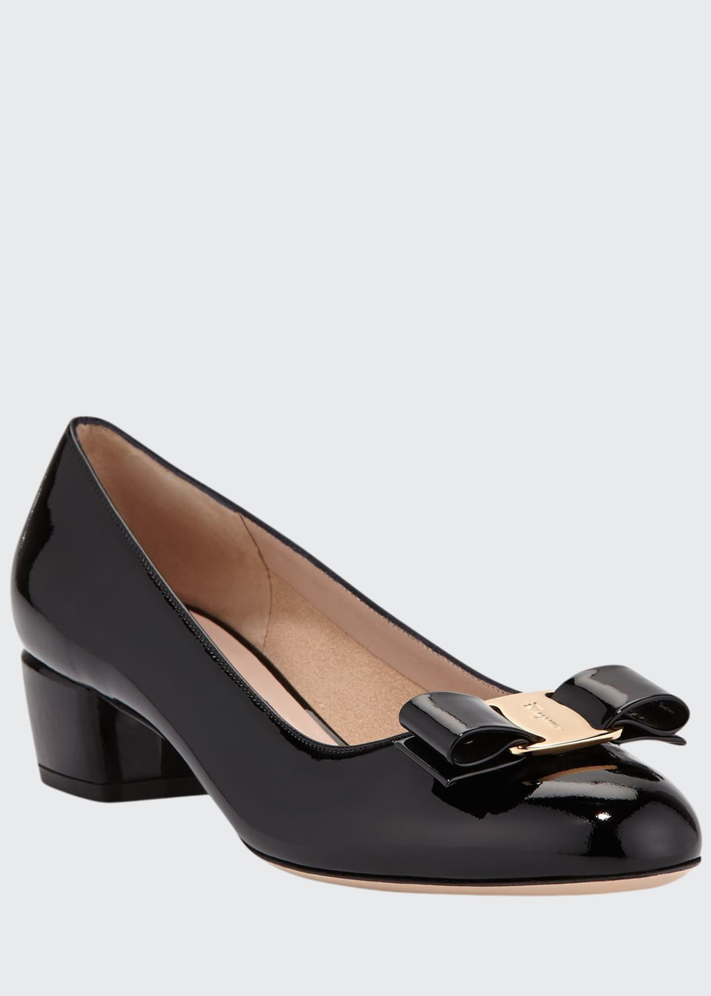 salvatore ferragamo vara dots mesh pumps