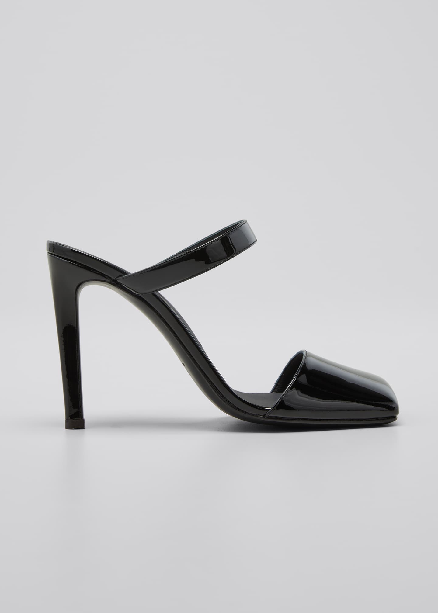 Giuseppe Zanotti 105mm Square-Toe Patent Mules - Bergdorf Goodman