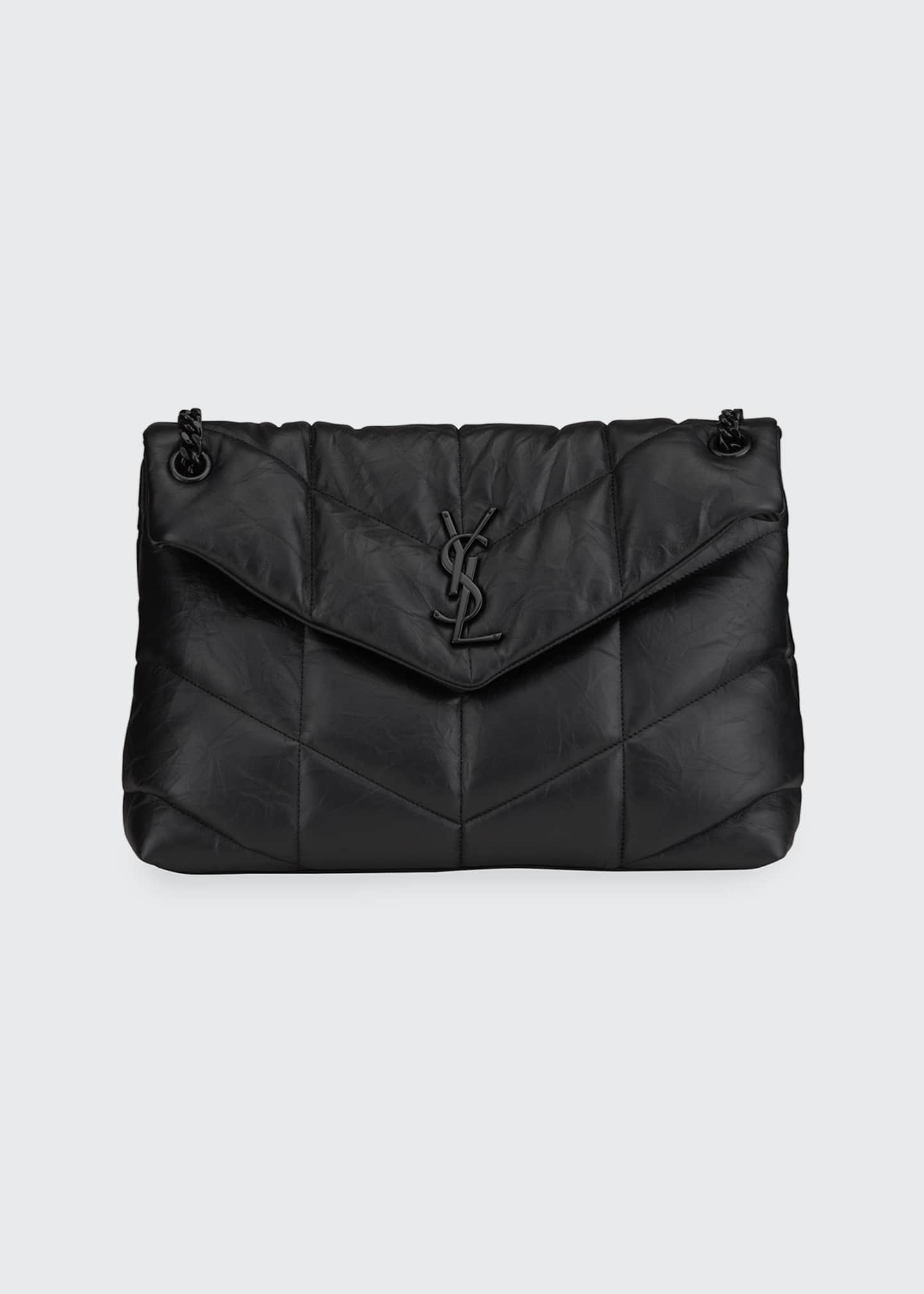 Saint Laurent Loulou Puffer Medium YSL Brushed Leather Shoulder Bag
