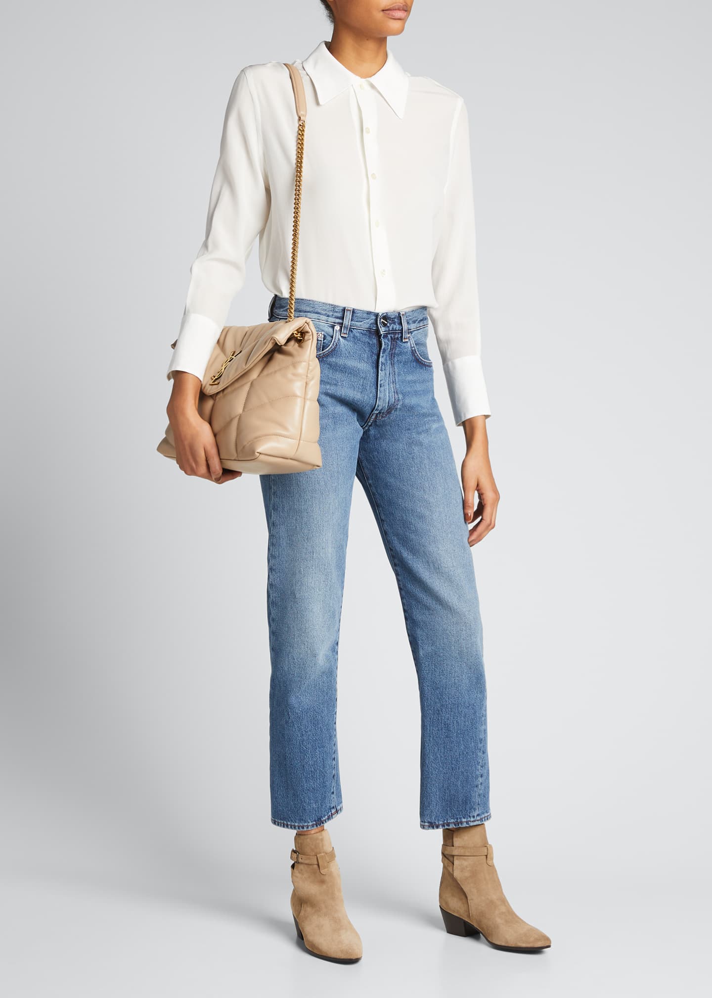 Saint Laurent Loulou Puffer Medium YSL Flap Shoulder Bag Bergdorf Goodman