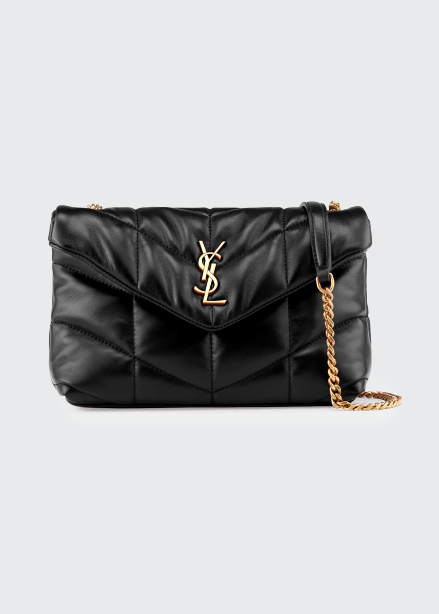 Saint Laurent LouLou Toy YSL Puffer Quilted Lambskin Crossbody Bag ...