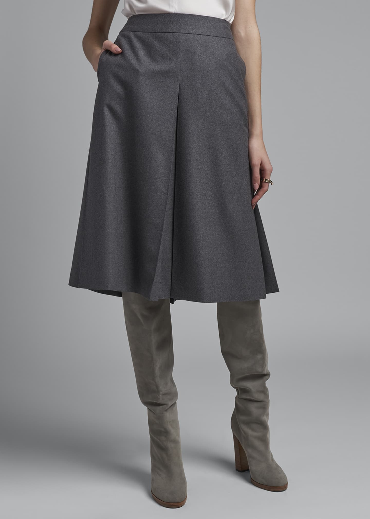 Agnona Wool ALine Skirt Bergdorf Goodman